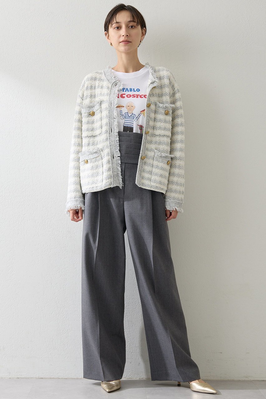 【ウィムガゼット/Whim Gazette】のツィードニットジャケット 人気、トレンドファッション・服の通販 founy(ファニー) 　ファッション　Fashion　レディースファッション　Fashion for Women　アウター　Coat / Outerwear Collection　レディースジャケット・軽アウター　Jackets　おすすめ　Recommended / Our Picks　カーディガン　Cardigan, Knitwear　クラシカル　Classical, Vintage-Inspired　ジャケット　Jacket, Outerwear　ツイード　Twill, Twill Weave　フリンジ　Fringe, Tassel　ミックス　Mix, Mixed Style　エレガント 上品　Elegant　other-2|ID: prp329100004619152 ipo3291000000035375022