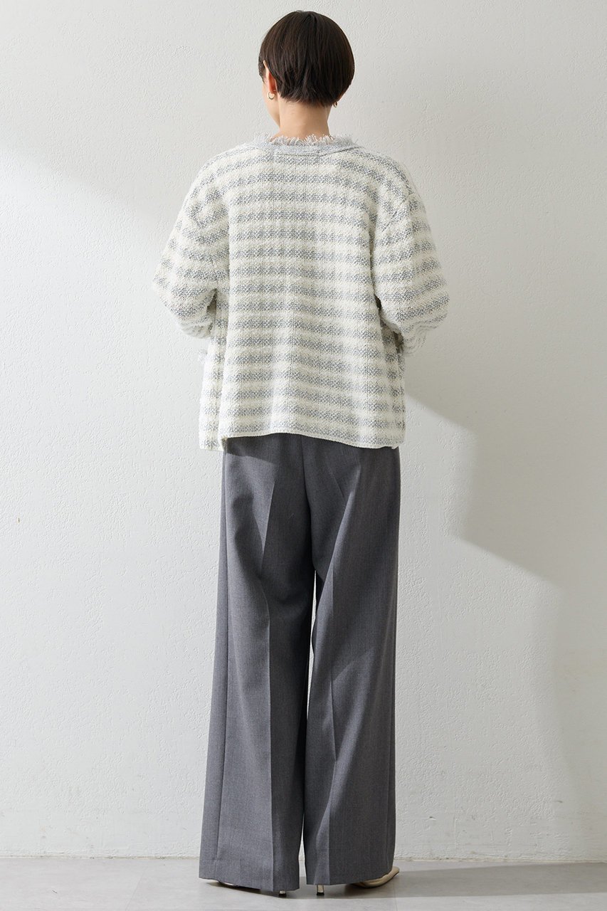 【ウィムガゼット/Whim Gazette】のツィードニットジャケット 人気、トレンドファッション・服の通販 founy(ファニー) 　ファッション　Fashion　レディースファッション　Fashion for Women　アウター　Coat / Outerwear Collection　レディースジャケット・軽アウター　Jackets　おすすめ　Recommended / Our Picks　カーディガン　Cardigan, Knitwear　クラシカル　Classical, Vintage-Inspired　ジャケット　Jacket, Outerwear　ツイード　Twill, Twill Weave　フリンジ　Fringe, Tassel　ミックス　Mix, Mixed Style　エレガント 上品　Elegant　other-4|ID: prp329100004619152 ipo3291000000035375030