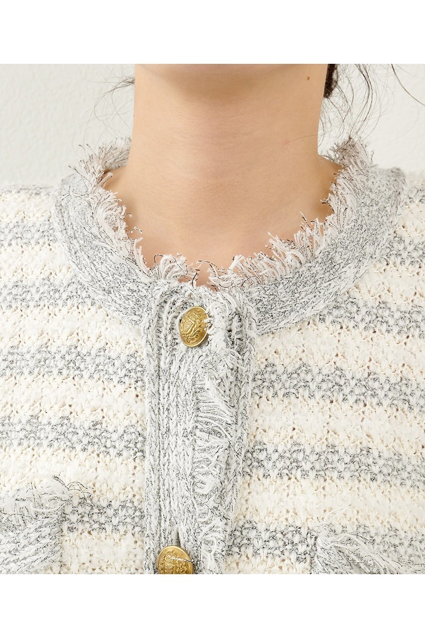 【ウィムガゼット/Whim Gazette】のツィードニットジャケット 人気、トレンドファッション・服の通販 founy(ファニー) 　ファッション　Fashion　レディースファッション　Fashion for Women　アウター　Coat / Outerwear Collection　レディースジャケット・軽アウター　Jackets　おすすめ　Recommended / Our Picks　カーディガン　Cardigan, Knitwear　クラシカル　Classical, Vintage-Inspired　ジャケット　Jacket, Outerwear　ツイード　Twill, Twill Weave　フリンジ　Fringe, Tassel　ミックス　Mix, Mixed Style　エレガント 上品　Elegant　other-8|ID: prp329100004619152 ipo3291000000035375034