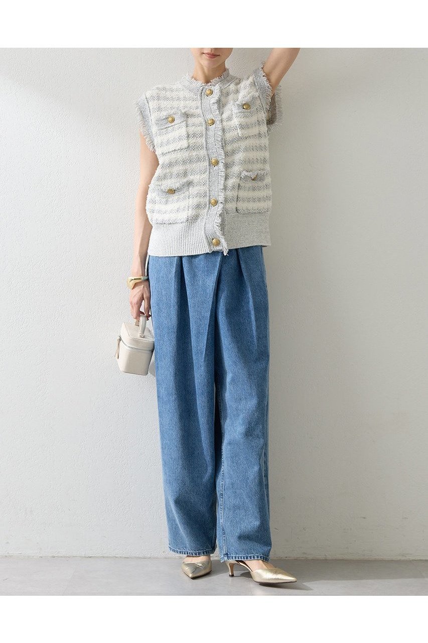 【ウィムガゼット/Whim Gazette】のツィードニットジレ 人気、トレンドファッション・服の通販 founy(ファニー) 　ファッション　Fashion　レディースファッション　Fashion for Women　アウター　Coat / Outerwear Collection　レディースジャケット・軽アウター　Jackets　2025年　2025　2025-2026秋冬・A/W　Autumn/Winter 2025–26 AW25–26　クラシカル　Classical, Vintage-Inspired　クラシック　Classic, Timeless Style　ジャケット　Jacket, Outerwear　ツイード　Twill, Twill Weave　ベスト　Vest, Waistcoat　ミックス　Mix, Mixed Style　モダン　Modern, Contemporary　ラグジュアリー　Luxury, Elegant　A/W・秋冬　Autumn/Winter　other-6|ID: prp329100004619153 ipo3291000000033124048