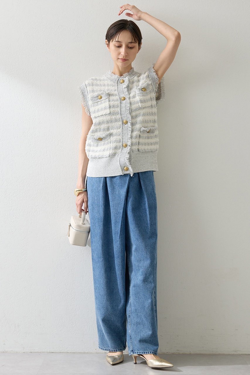 【ウィムガゼット/Whim Gazette】のツィードニットジレ 人気、トレンドファッション・服の通販 founy(ファニー) 　ファッション　Fashion　レディースファッション　Fashion for Women　アウター　Coat / Outerwear Collection　レディースジャケット・軽アウター　Jackets　クラシカル　Classical, Vintage-Inspired　クラシック　Classic, Timeless Style　ジャケット　Jacket, Outerwear　ツイード　Twill, Twill Weave　ベスト　Vest, Waistcoat　ミックス　Mix, Mixed Style　モダン　Modern, Contemporary　ラグジュアリー　Luxury, Elegant　other-6|ID: prp329100004619153 ipo3291000000035625443