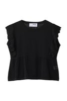 【エリオポール/heliopole】の【THREE DOTS】ラッフルトップ 人気、トレンドファッション・服の通販 founy(ファニー) ファッション Fashion レディースファッション Fashion for Women トップス・カットソー Cut & Sew Tops ニット Knit Tops & Sweaters カジュアルプルオーバー・ニットトップス Pullovers & Knit Tops / Casual Pullovers デニム Denim, Jeans Material フレア Flare, Flared |ID:prp329100004619154