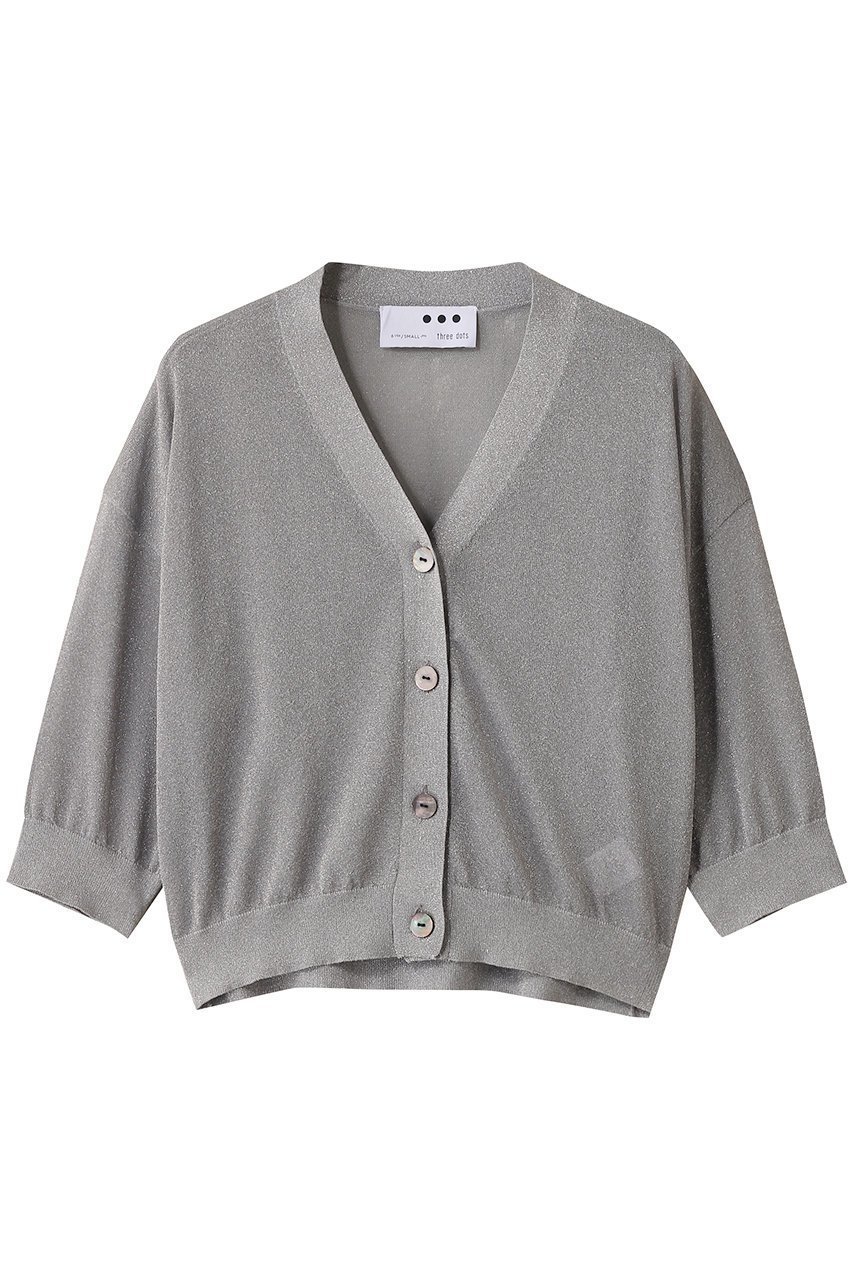 【エリオポール/heliopole】の【THREE DOTS】ハーフスリーブカーディガン 人気、トレンドファッション・服の通販 founy(ファニー) 　ファッション　Fashion　レディースファッション　Fashion for Women　トップス・カットソー　Cut & Sew Tops　ニット　Knit Tops & Sweaters　カーディガン・羽織り　Layered Style Cardigans　カーディガン　Cardigan, Knitwear　シアー　Sheer, See-Through　ショート　Short, Short Length　トレンド　Trend, Trending Now　バランス　Balance, Style Balance　エレガント 上品　Elegant　 other-1|ID: prp329100004619156 ipo3291000000036225565