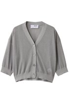 【エリオポール/heliopole】の【THREE DOTS】ハーフスリーブカーディガン グレー|ID:prp329100004619156