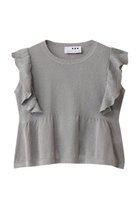 【エリオポール/heliopole】の【THREE DOTS】ラッフルトップ 人気、トレンドファッション・服の通販 founy(ファニー) ファッション Fashion レディースファッション Fashion for Women トップス・カットソー Cut & Sew Tops ニット Knit Tops & Sweaters カジュアルプルオーバー・ニットトップス Pullovers & Knit Tops / Casual Pullovers 2025年 2025 2025-2026秋冬・A/W Autumn/Winter 2025–26 AW25–26 フレア Flare, Flared リュクス Luxury, Elegant, High-End, Chic A/W・秋冬 Autumn/Winter thumbnail グレー|ID: prp329100004619157 ipo3291000000033124076