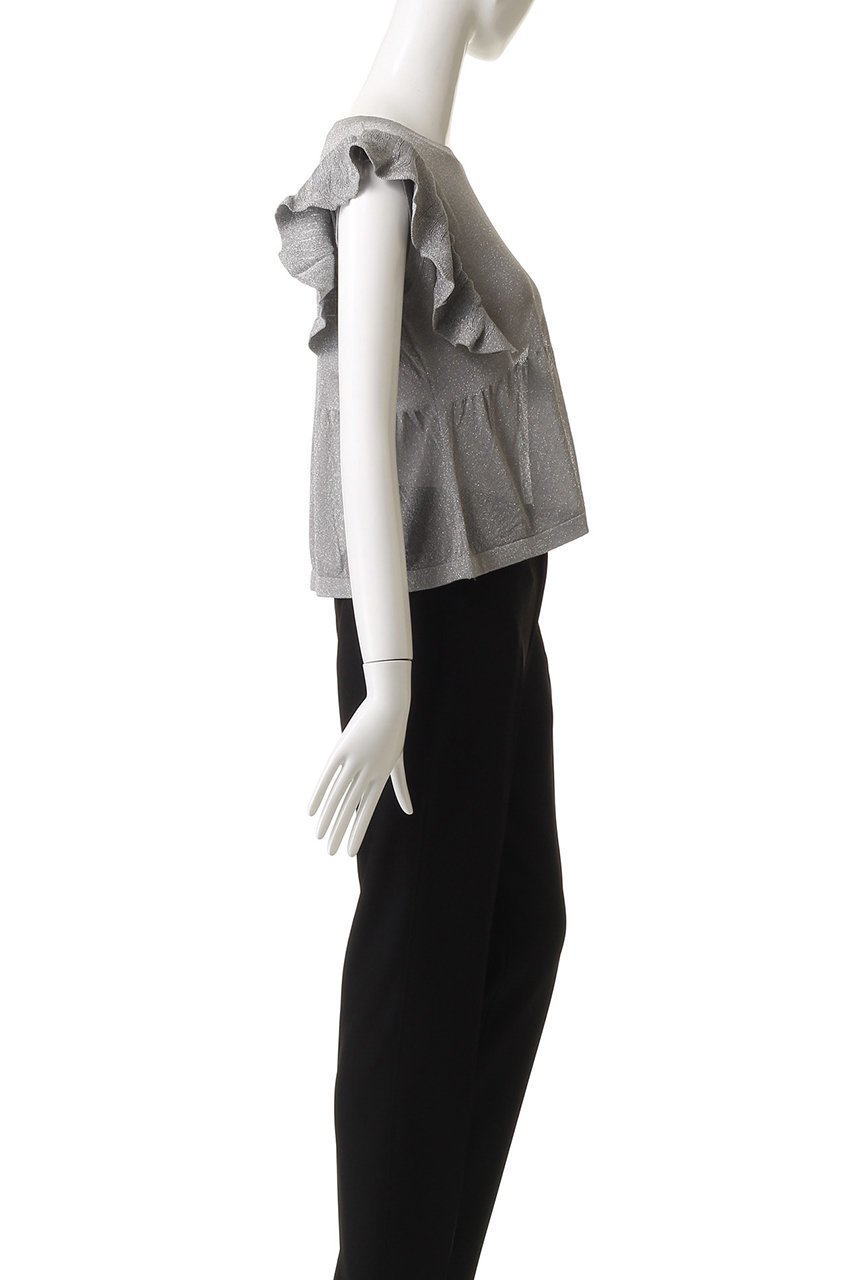 【エリオポール/heliopole】の【THREE DOTS】ラッフルトップ 人気、トレンドファッション・服の通販 founy(ファニー) 　ファッション　Fashion　レディースファッション　Fashion for Women　トップス・カットソー　Cut & Sew Tops　ニット　Knit Tops & Sweaters　カジュアルプルオーバー・ニットトップス　Pullovers & Knit Tops / Casual Pullovers　2025年　2025　2025-2026秋冬・A/W　Autumn/Winter 2025–26 AW25–26　フレア　Flare, Flared　リュクス　Luxury, Elegant, High-End, Chic　A/W・秋冬　Autumn/Winter　other-3|ID: prp329100004619157 ipo3291000000033124080