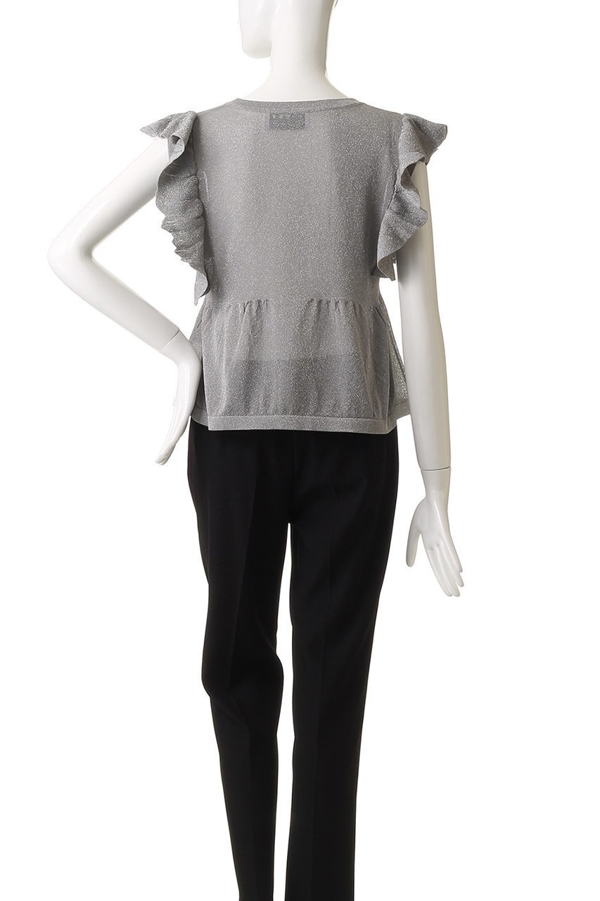【エリオポール/heliopole】の【THREE DOTS】ラッフルトップ 人気、トレンドファッション・服の通販 founy(ファニー) 　ファッション　Fashion　レディースファッション　Fashion for Women　トップス・カットソー　Cut & Sew Tops　ニット　Knit Tops & Sweaters　カジュアルプルオーバー・ニットトップス　Pullovers & Knit Tops / Casual Pullovers　2025年　2025　2025-2026秋冬・A/W　Autumn/Winter 2025–26 AW25–26　フレア　Flare, Flared　リュクス　Luxury, Elegant, High-End, Chic　A/W・秋冬　Autumn/Winter　other-4|ID: prp329100004619157 ipo3291000000033124082