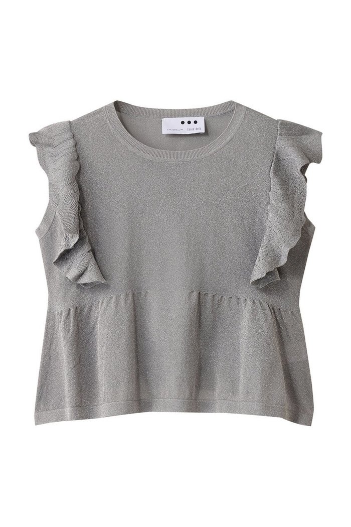 【エリオポール/heliopole】の【THREE DOTS】ラッフルトップ インテリア・キッズ・メンズ・レディースファッション・服の通販 founy(ファニー) https://founy.com/ ファッション Fashion レディースファッション Fashion for Women トップス・カットソー Cut & Sew Tops ニット Knit Tops & Sweaters カジュアルプルオーバー・ニットトップス Pullovers & Knit Tops / Casual Pullovers フレア Flare, Flared リュクス Luxury, Elegant, High-End, Chic |ID: prp329100004619157 ipo3291000000035375036