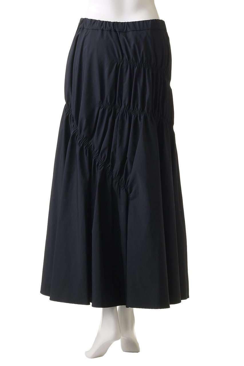 【マノフ/MANOF】のSHIRRING FLARE SKIRT スカート 人気、トレンドファッション・服の通販 founy(ファニー) 　ファッション　Fashion　レディースファッション　Fashion for Women　スカート　Skirts　ロングスカート　Long Skirts / Maxi & Midi Skirts　アシンメトリー　Asymmetrical Style　シャーリング　Shirring, Ruched　フレア　Flare, Flared　ロング　Long, Long-Length　other-4|ID: prp329100004619163 ipo3291000000035778074