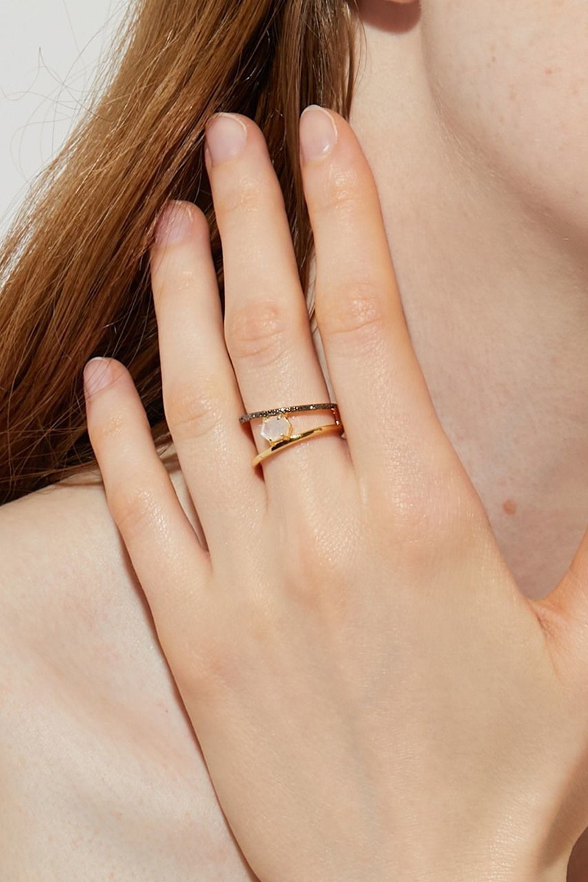 【アルティーダ ウード/ARTIDA OUD】のelafonisi レインボームーンストーン パヴェダイヤモンド アングル リング 人気、トレンドファッション・服の通販 founy(ファニー) 　ファッション　Fashion　レディースファッション　Fashion for Women　ジュエリー　Jewelry　コーティング　Coating, Coated Finish　シルバー　Silver, Metallic Silver　ストーン　Stone, Gem-Like　ダイヤモンド　Diamond, Brilliant Cut　モダン　Modern, Contemporary　エレガント 上品　Elegant　other-2|ID: prp329100004620146 ipo3291000000036131569