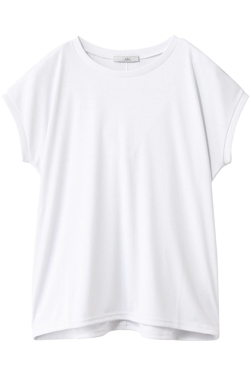 【ジュリエ/Julier】の【定番】フィールフライス半袖トップス インテリア・キッズ・メンズ・レディースファッション・服の通販 founy(ファニー) 　ファッション　Fashion　レディースファッション　Fashion for Women　トップス・カットソー　Cut & Sew Tops　スポーツウェア　Functional & Stylish Sportswear　スポーツ トップス　Athletic Tops / Workout Tops / Training Shirts　シンプル　Simple, Minimal　スポーツ　Sports, Activewear　スリーブ　Sleeve, Long Sleeve / Short Sleeve　フレンチ　French, French Style　人気　Popular, Best Seller　半袖　Short Sleeve, Half Sleeve　定番　Standard, Basic Item　新作・新入荷　New Arrivals / New In　ホワイト|ID: prp329100004620179 ipo3291000000033138022