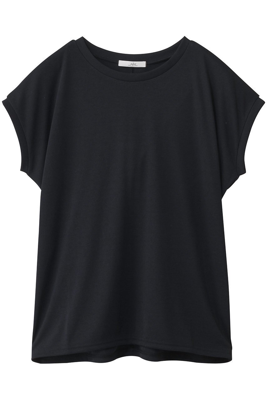 【ジュリエ/Julier】の【定番】フィールフライス半袖トップス インテリア・キッズ・メンズ・レディースファッション・服の通販 founy(ファニー) 　ファッション　Fashion　レディースファッション　Fashion for Women　トップス・カットソー　Cut & Sew Tops　スポーツウェア　Functional & Stylish Sportswear　スポーツ トップス　Athletic Tops / Workout Tops / Training Shirts　シンプル　Simple, Minimal　スポーツ　Sports, Activewear　スリーブ　Sleeve, Long Sleeve / Short Sleeve　フレンチ　French, French Style　人気　Popular, Best Seller　半袖　Short Sleeve, Half Sleeve　定番　Standard, Basic Item　新作・新入荷　New Arrivals / New In　ネイビー|ID: prp329100004620179 ipo3291000000033138026