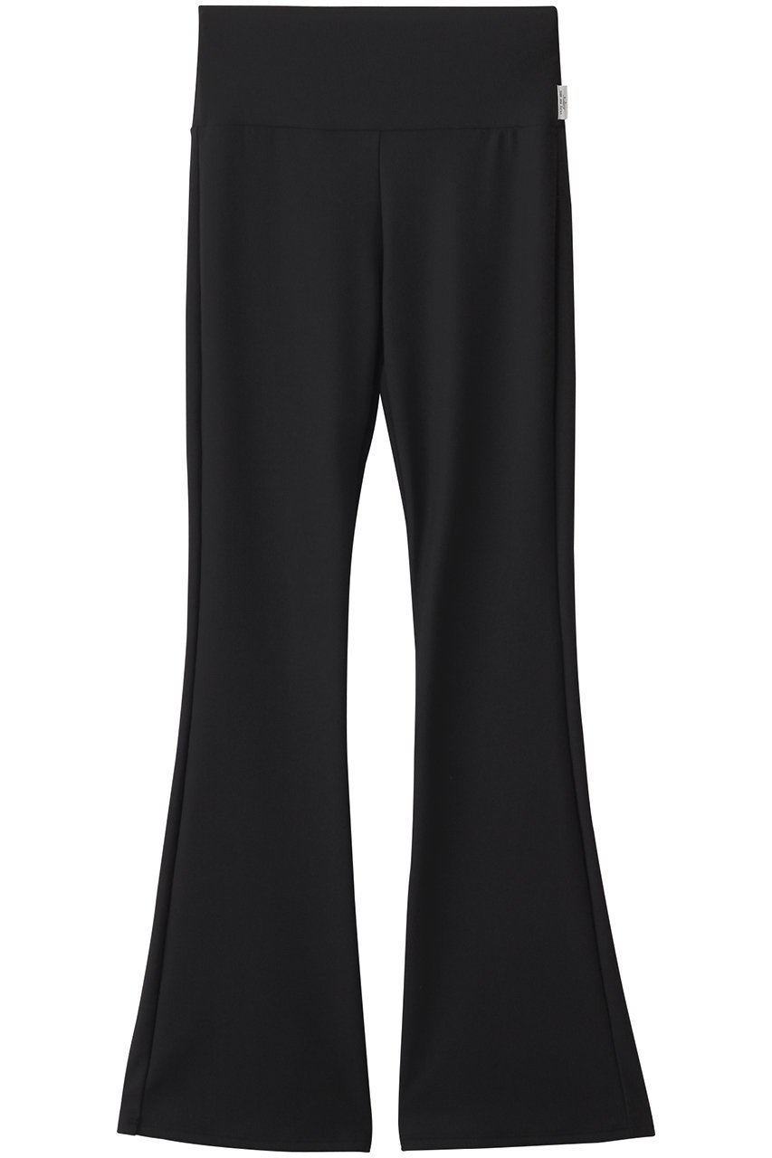 【ジュリエ/Julier】のスパンリブセミフレアパンツ インテリア・キッズ・メンズ・レディースファッション・服の通販 founy(ファニー) 　ファッション　Fashion　レディースファッション　Fashion for Women　パンツ　Pants & Trousers　スポーツウェア　Functional & Stylish Sportswear　スポーツ パンツ　Workout Pants / Training Shorts / Joggers　スポーツ　Sports, Activewear　パターン　Pattern, Design Print　再入荷　Restock / Back in Stock　ブラック|ID: prp329100004620180 ipo3291000000035560742