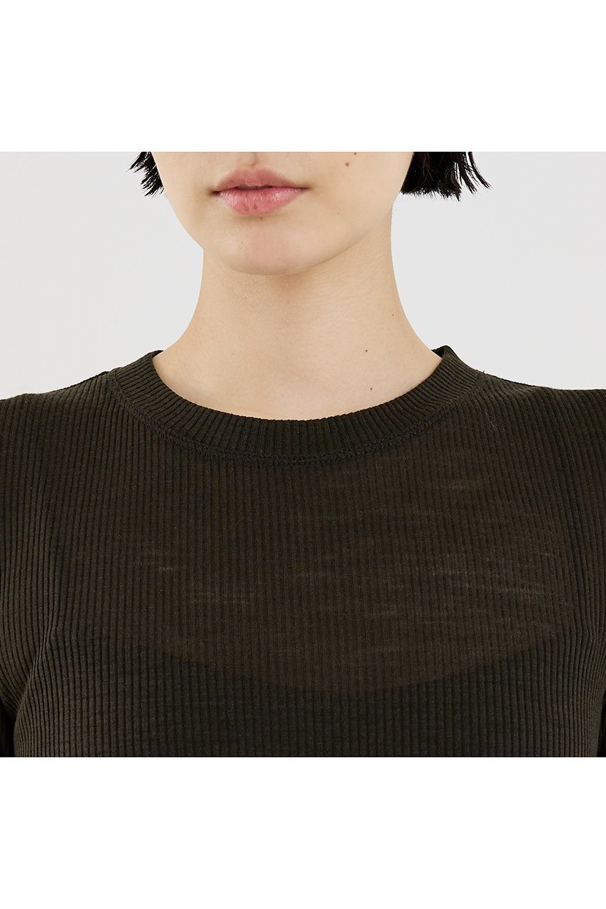 【ザ ストア バイ シー/THE STORE by C】の【COCUCA】ウールシフォンリブプルオーバー 人気、トレンドファッション・服の通販 founy(ファニー) 　ファッション　Fashion　レディースファッション　Fashion for Women　トップス・カットソー　Cut & Sew Tops　シャツ・ブラウス・オフィスカジュアル　Elegant Blouses & Button-Ups　ロングTシャツ・Tシャツ　Longline T-Shirts & Tees　カジュアルプルオーバー・ニットトップス　Pullovers & Knit Tops / Casual Pullovers　カットソー・ベーシックTシャツ　Cut-and-Sewn Tops / Stretch Tees & Basics　2025年　2025　2025-2026秋冬・A/W　Autumn/Winter 2025–26 AW25–26　インナー　Innerwear　シアー　Sheer, See-Through　スリーブ　Sleeve, Long Sleeve / Short Sleeve　ロング　Long, Long-Length　今季　This Season, Current Season　A/W・秋冬　Autumn/Winter　other-8|ID: prp329100004620184 ipo3291000000033138073