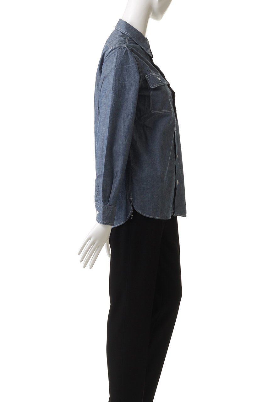 【マイ ウィークネス/MY WEAKNESS】のChambray Shirt 人気、トレンドファッション・服の通販 founy(ファニー) 　ファッション　Fashion　レディースファッション　Fashion for Women　トップス・カットソー　Cut & Sew Tops　シャツ・ブラウス・オフィスカジュアル　Elegant Blouses & Button-Ups　ロングTシャツ・Tシャツ　Longline T-Shirts & Tees　カットソー・ベーシックTシャツ　Cut-and-Sewn Tops / Stretch Tees & Basics　クラシカル　Classical, Vintage-Inspired　スリーブ　Sleeve, Long Sleeve / Short Sleeve　バランス　Balance, Style Balance　フラップ　Flap, Flap Pocket　ボトム　Bottoms, Lower Wear　ポケット　Pocket, Pocket Detail　ロング　Long, Long-Length　ワーク　Workwear, Utility Style　新作・新入荷　New Arrivals / New In　other-3|ID: prp329100004620186 ipo3291000000033138082