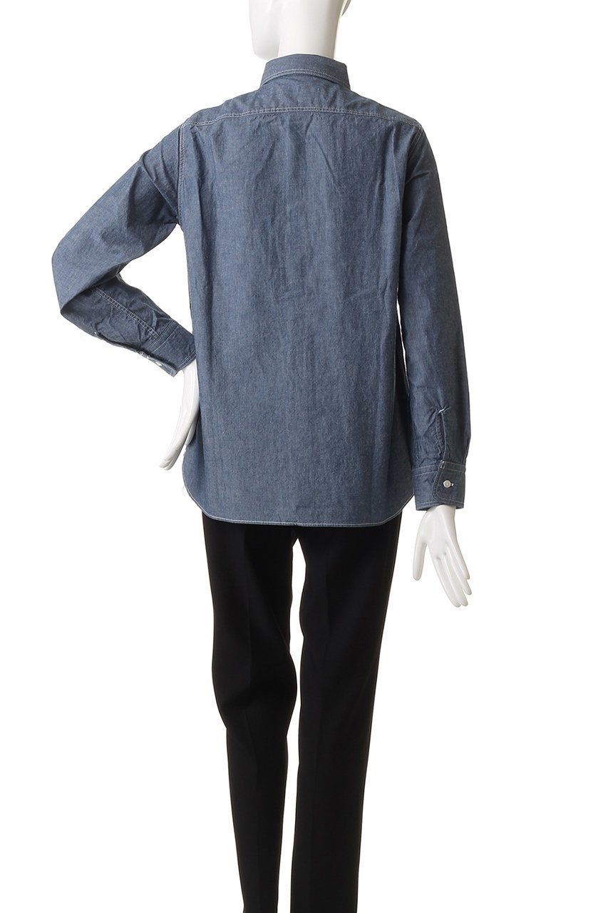 【マイ ウィークネス/MY WEAKNESS】のChambray Shirt 人気、トレンドファッション・服の通販 founy(ファニー) 　ファッション　Fashion　レディースファッション　Fashion for Women　トップス・カットソー　Cut & Sew Tops　シャツ・ブラウス・オフィスカジュアル　Elegant Blouses & Button-Ups　ロングTシャツ・Tシャツ　Longline T-Shirts & Tees　カットソー・ベーシックTシャツ　Cut-and-Sewn Tops / Stretch Tees & Basics　クラシカル　Classical, Vintage-Inspired　スリーブ　Sleeve, Long Sleeve / Short Sleeve　バランス　Balance, Style Balance　フラップ　Flap, Flap Pocket　ボトム　Bottoms, Lower Wear　ポケット　Pocket, Pocket Detail　ロング　Long, Long-Length　ワーク　Workwear, Utility Style　新作・新入荷　New Arrivals / New In　other-4|ID: prp329100004620186 ipo3291000000033138083