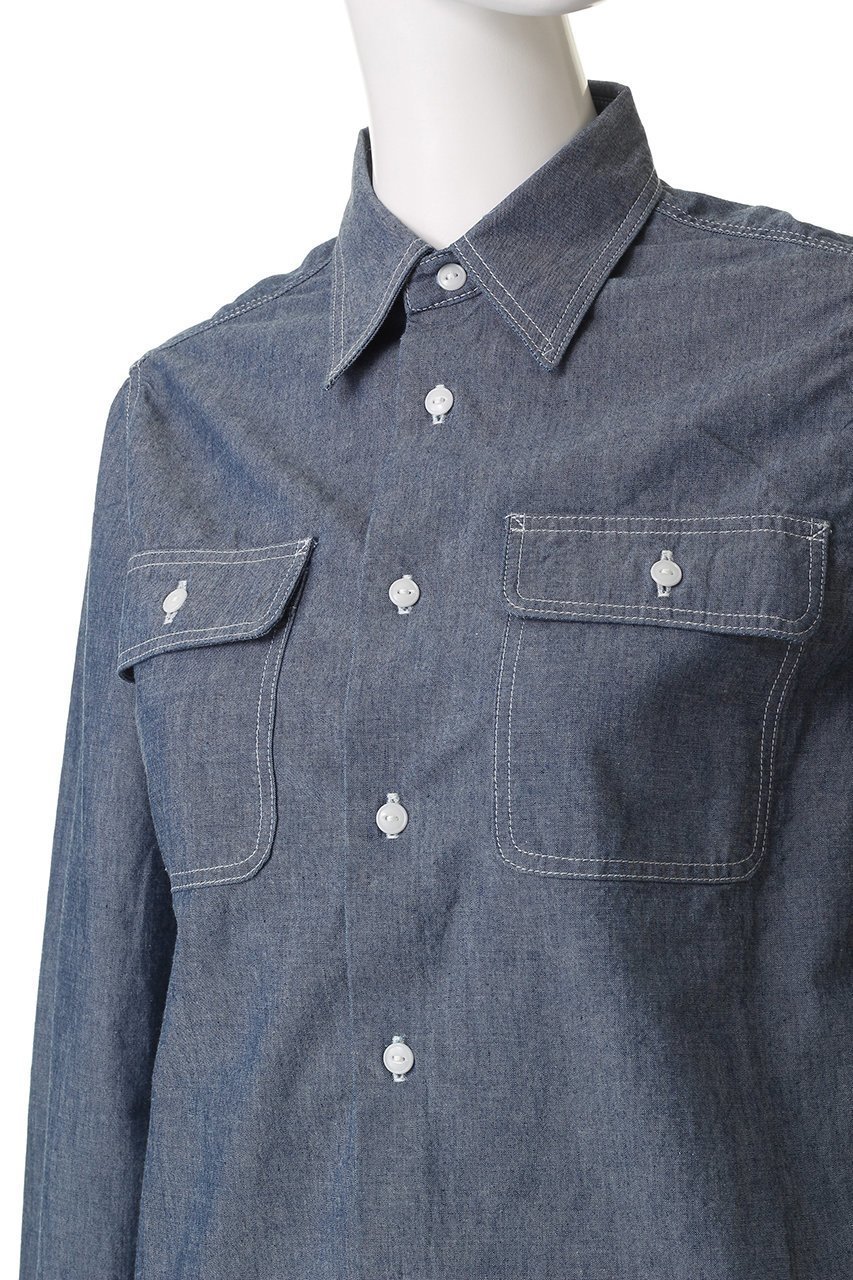 【マイ ウィークネス/MY WEAKNESS】のChambray Shirt 人気、トレンドファッション・服の通販 founy(ファニー) 　ファッション　Fashion　レディースファッション　Fashion for Women　トップス・カットソー　Cut & Sew Tops　シャツ・ブラウス・オフィスカジュアル　Elegant Blouses & Button-Ups　ロングTシャツ・Tシャツ　Longline T-Shirts & Tees　カットソー・ベーシックTシャツ　Cut-and-Sewn Tops / Stretch Tees & Basics　クラシカル　Classical, Vintage-Inspired　スリーブ　Sleeve, Long Sleeve / Short Sleeve　バランス　Balance, Style Balance　フラップ　Flap, Flap Pocket　ボトム　Bottoms, Lower Wear　ポケット　Pocket, Pocket Detail　ロング　Long, Long-Length　ワーク　Workwear, Utility Style　新作・新入荷　New Arrivals / New In　other-5|ID: prp329100004620186 ipo3291000000033138084