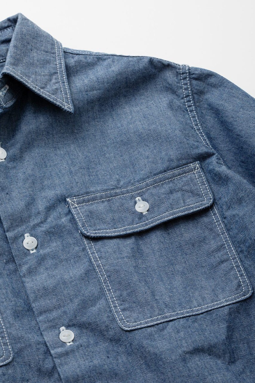 【マイ ウィークネス/MY WEAKNESS】のChambray Shirt 人気、トレンドファッション・服の通販 founy(ファニー) 　ファッション　Fashion　レディースファッション　Fashion for Women　トップス・カットソー　Cut & Sew Tops　シャツ・ブラウス・オフィスカジュアル　Elegant Blouses & Button-Ups　ロングTシャツ・Tシャツ　Longline T-Shirts & Tees　カットソー・ベーシックTシャツ　Cut-and-Sewn Tops / Stretch Tees & Basics　クラシカル　Classical, Vintage-Inspired　スリーブ　Sleeve, Long Sleeve / Short Sleeve　バランス　Balance, Style Balance　フラップ　Flap, Flap Pocket　ボトム　Bottoms, Lower Wear　ポケット　Pocket, Pocket Detail　ロング　Long, Long-Length　ワーク　Workwear, Utility Style　新作・新入荷　New Arrivals / New In　other-7|ID: prp329100004620186 ipo3291000000033138086