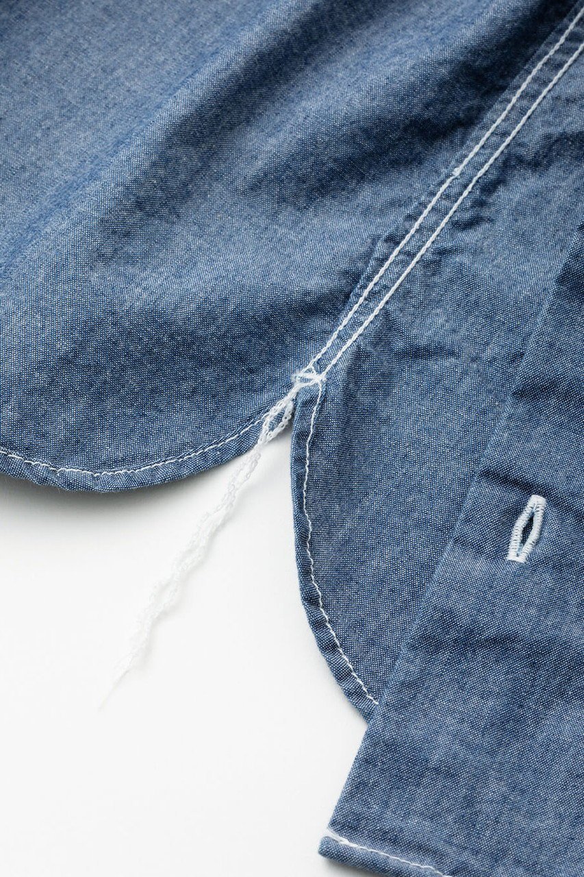 【マイ ウィークネス/MY WEAKNESS】のChambray Shirt 人気、トレンドファッション・服の通販 founy(ファニー) 　ファッション　Fashion　レディースファッション　Fashion for Women　トップス・カットソー　Cut & Sew Tops　シャツ・ブラウス・オフィスカジュアル　Elegant Blouses & Button-Ups　ロングTシャツ・Tシャツ　Longline T-Shirts & Tees　カットソー・ベーシックTシャツ　Cut-and-Sewn Tops / Stretch Tees & Basics　クラシカル　Classical, Vintage-Inspired　スリーブ　Sleeve, Long Sleeve / Short Sleeve　バランス　Balance, Style Balance　フラップ　Flap, Flap Pocket　ボトム　Bottoms, Lower Wear　ポケット　Pocket, Pocket Detail　ロング　Long, Long-Length　ワーク　Workwear, Utility Style　新作・新入荷　New Arrivals / New In　other-8|ID: prp329100004620186 ipo3291000000033138088