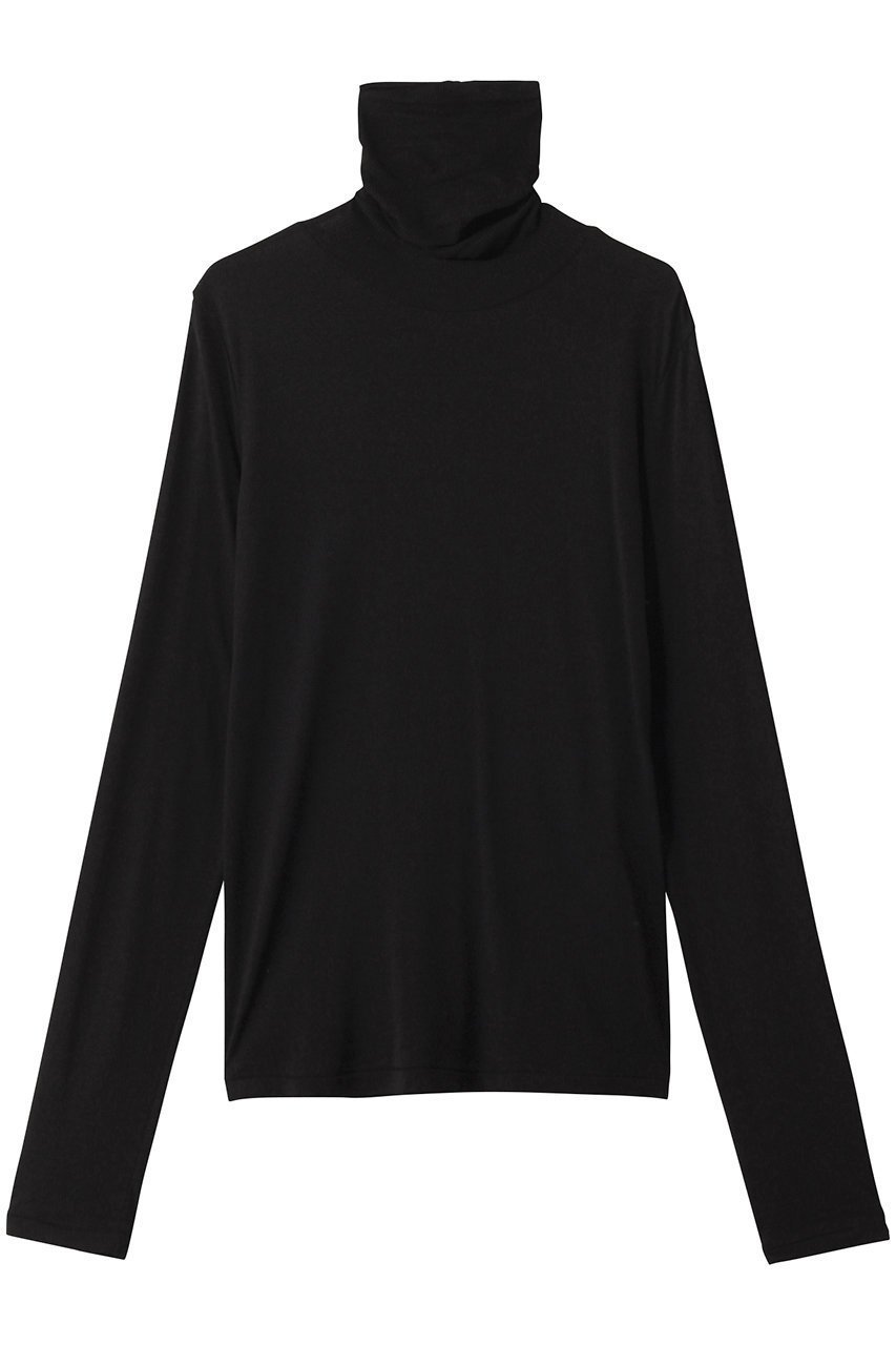 【エイトン/ATON】のMODAL SILK ジャージー タートルネック インテリア・キッズ・メンズ・レディースファッション・服の通販 founy(ファニー) 　ファッション　Fashion　レディースファッション　Fashion for Women　トップス・カットソー　Cut & Sew Tops　シャツ・ブラウス・オフィスカジュアル　Elegant Blouses & Button-Ups　ロングTシャツ・Tシャツ　Longline T-Shirts & Tees　カットソー・ベーシックTシャツ　Cut-and-Sewn Tops / Stretch Tees & Basics　タートルネック・ハイネックトップス　Turtlenecks & High-Neck Tops　2025年　2025　2025-2026秋冬・A/W　Autumn/Winter 2025–26 AW25–26　カットソー　Cut and Sewn Top　シルク　Silk, 100% Silk　スリーブ　Sleeve, Long Sleeve / Short Sleeve　タートルネック　Turtleneck, High Neck　レギュラー　Regular, Standard Fit　ロング　Long, Long-Length　定番　Standard, Basic Item　A/W・秋冬　Autumn/Winter　ブラック|ID: prp329100004620192 ipo3291000000033138142