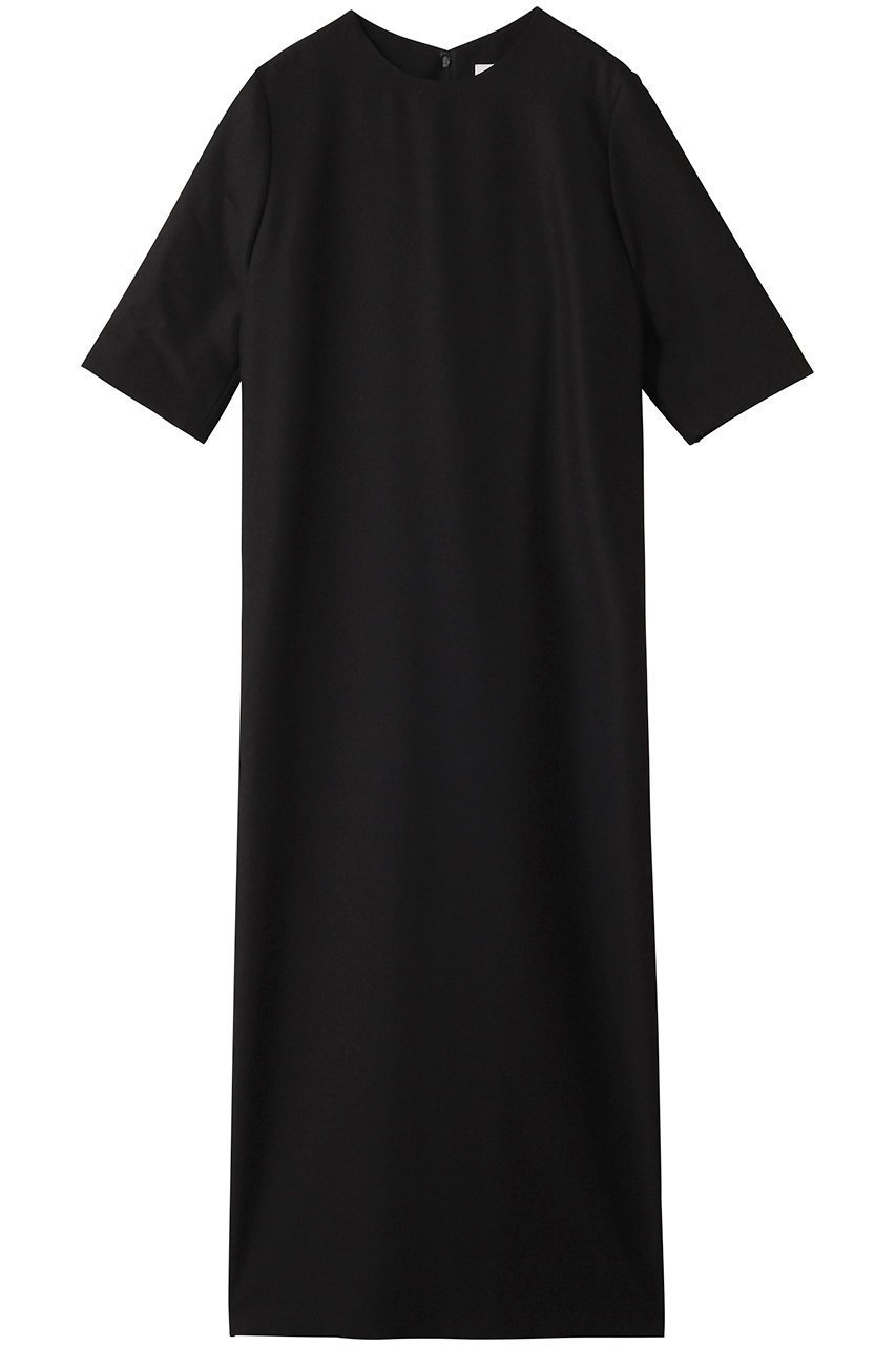 【エイトン/ATON】のWOOL CUPRA ハーフスリーブ ドレス インテリア・キッズ・メンズ・レディースファッション・服の通販 founy(ファニー) 　ファッション　Fashion　レディースファッション　Fashion for Women　ワンピース　Dresses　フォーマル・パーティードレス・結婚式用ドレス　Elegant & Casual Dresses　チュニック　Tunic Tops & Dresses　キュプラ　Cupro, Eco Fabric　シューズ　Shoes, Footwear　シンプル　Simple, Minimal　スリーブ　Sleeve, Long Sleeve / Short Sleeve　チュニック　Tunic, Long Top　ツイル　Twist, Twisted Detail　ドレス　Dress, One-Piece　ドレープ　Drape, Draping Fabric　ハーフ　Half, Half-Length　バランス　Balance, Style Balance　ルーズ　Loose, Oversized　ロング　Long, Long-Length　長袖　Long Sleeve, Full Sleeve　ブラック|ID: prp329100004620196 ipo3291000000036131598