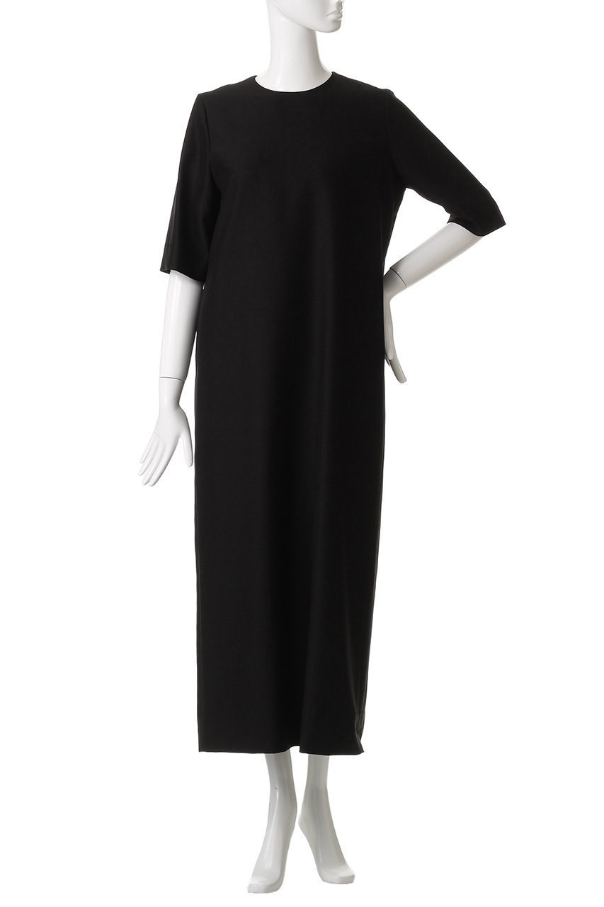 【エイトン/ATON】のWOOL CUPRA ハーフスリーブ ドレス 人気、トレンドファッション・服の通販 founy(ファニー) 　ファッション　Fashion　レディースファッション　Fashion for Women　ワンピース　Dresses　フォーマル・パーティードレス・結婚式用ドレス　Elegant & Casual Dresses　チュニック　Tunic Tops & Dresses　キュプラ　Cupro, Eco Fabric　シューズ　Shoes, Footwear　シンプル　Simple, Minimal　スリーブ　Sleeve, Long Sleeve / Short Sleeve　チュニック　Tunic, Long Top　ツイル　Twist, Twisted Detail　ドレス　Dress, One-Piece　ドレープ　Drape, Draping Fabric　ハーフ　Half, Half-Length　バランス　Balance, Style Balance　ルーズ　Loose, Oversized　ロング　Long, Long-Length　長袖　Long Sleeve, Full Sleeve　other-2|ID: prp329100004620196 ipo3291000000036131599