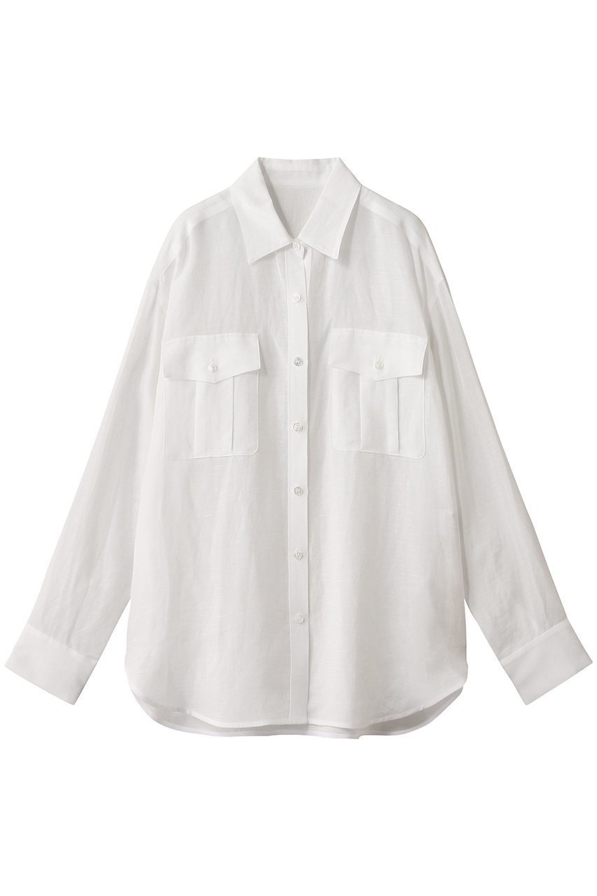 【アルアバイル/allureville】のシアーリネンサファリシャツ 人気、トレンドファッション・服の通販 founy(ファニー) 　ファッション　Fashion　レディースファッション　Fashion for Women　トップス・カットソー　Cut & Sew Tops　シャツ・ブラウス・オフィスカジュアル　Elegant Blouses & Button-Ups　2025年　2025　2025-2026秋冬・A/W　Autumn/Winter 2025–26 AW25–26　なめらか　Smooth, Silky Texture　スリーブ　Sleeve, Long Sleeve / Short Sleeve　ポケット　Pocket, Pocket Detail　リネン　Linen, Linen Fabric　ロング　Long, Long-Length　エレガント 上品　Elegant　A/W・秋冬　Autumn/Winter　 other-1|ID: prp329100004620199 ipo3291000000033138180