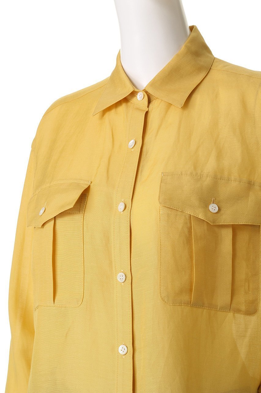 【アルアバイル/allureville】のシアーリネンサファリシャツ 人気、トレンドファッション・服の通販 founy(ファニー) 　ファッション　Fashion　レディースファッション　Fashion for Women　トップス・カットソー　Cut & Sew Tops　シャツ・ブラウス・オフィスカジュアル　Elegant Blouses & Button-Ups　2025年　2025　2025-2026秋冬・A/W　Autumn/Winter 2025–26 AW25–26　なめらか　Smooth, Silky Texture　スリーブ　Sleeve, Long Sleeve / Short Sleeve　ポケット　Pocket, Pocket Detail　リネン　Linen, Linen Fabric　ロング　Long, Long-Length　エレガント 上品　Elegant　A/W・秋冬　Autumn/Winter　other-5|ID: prp329100004620199 ipo3291000000033138192