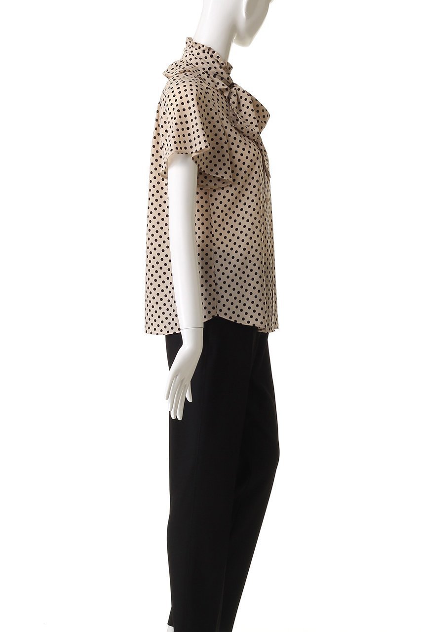 【アルアバイル/allureville】の【Loulou Willoughby】デシンドットフレアスリーブBL A 人気、トレンドファッション・服の通販 founy(ファニー) 　ファッション　Fashion　レディースファッション　Fashion for Women　トップス・カットソー　Cut & Sew Tops　シャツ・ブラウス・オフィスカジュアル　Elegant Blouses & Button-Ups　2025年　2025　2025-2026秋冬・A/W　Autumn/Winter 2025–26 AW25–26　カーディガン　Cardigan, Knitwear　クラシカル　Classical, Vintage-Inspired　ジャケット　Jacket, Outerwear　スリーブ　Sleeve, Long Sleeve / Short Sleeve　ドット　Polka Dot, Dot Pattern　ロング　Long, Long-Length　エレガント 上品　Elegant　A/W・秋冬　Autumn/Winter　ビジネス 仕事 通勤　Business / Work / Commuting　other-3|ID: prp329100004620200 ipo3291000000033138196