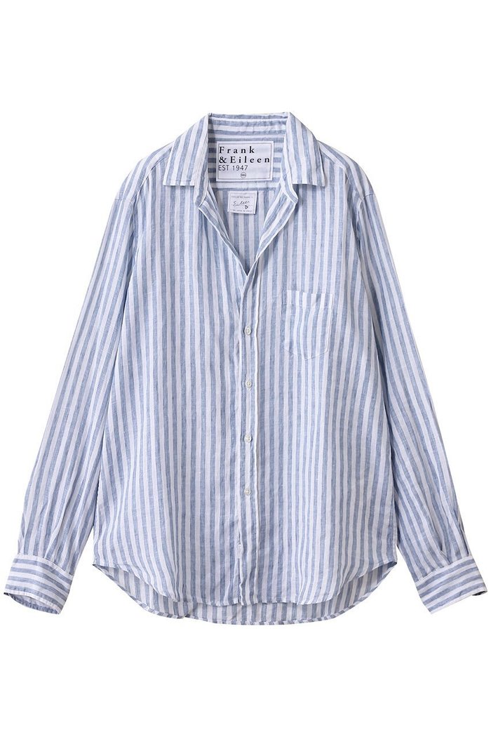 【フランク&アイリーン/Frank&Eileen】のEILEEN イタリアンリネン ボールドストライプ シャツ インテリア・キッズ・メンズ・レディースファッション・服の通販 founy(ファニー) https://founy.com/ ファッション Fashion レディースファッション Fashion for Women トップス・カットソー Cut & Sew Tops シャツ・ブラウス・オフィスカジュアル Elegant Blouses & Button-Ups ストライプ Stripe, Striped Pattern スリーブ Sleeve, Long Sleeve / Short Sleeve ボトム Bottoms, Lower Wear リネン Linen, Linen Fabric リラックス Relax, Relaxed Fit ロング Long, Long-Length |ID: prp329100004620201 ipo3291000000036131603