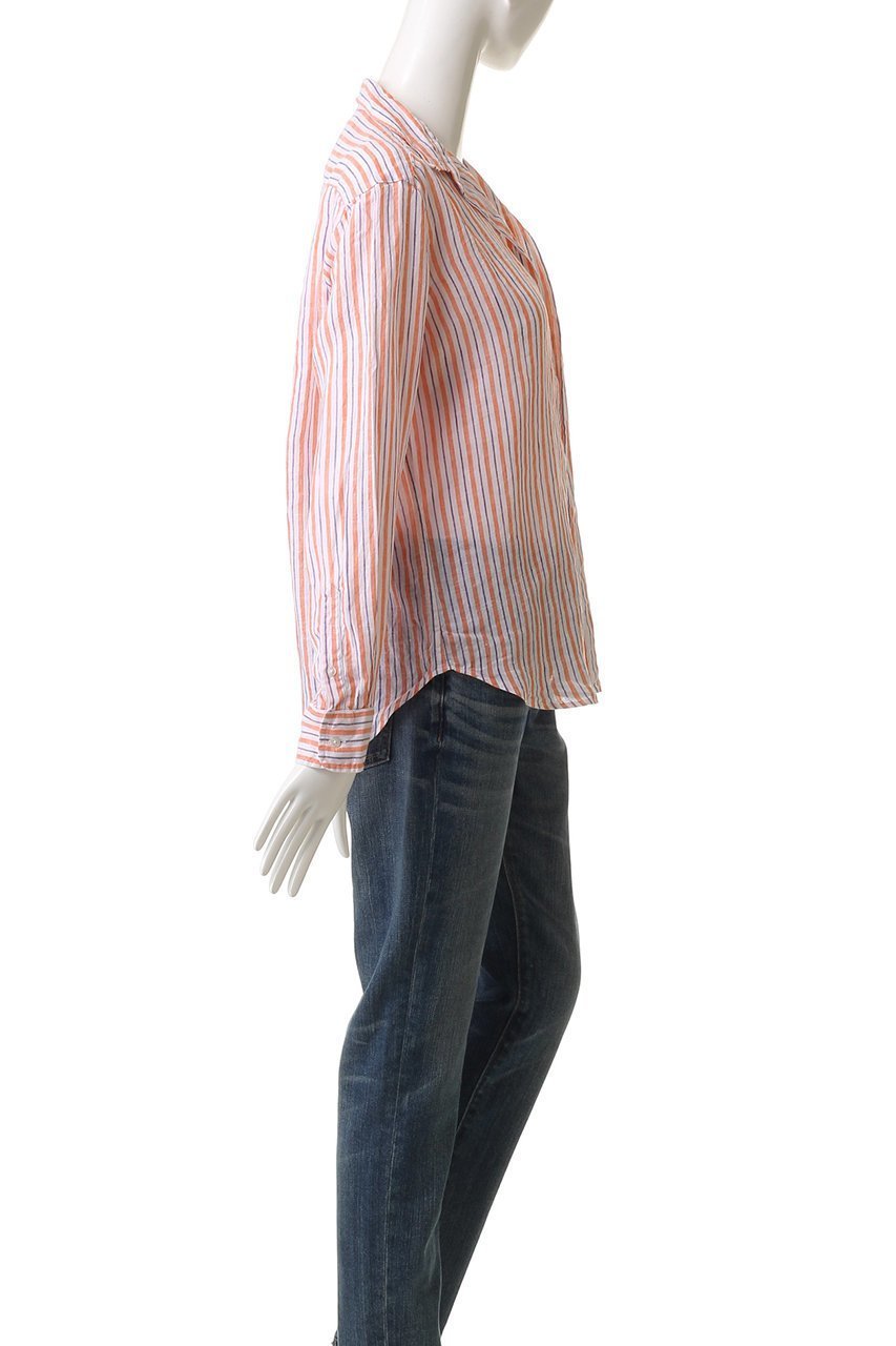 【フランク&アイリーン/Frank&Eileen】のEILEEN イタリアンリネン マルチストライプ シャツ 人気、トレンドファッション・服の通販 founy(ファニー) 　ファッション　Fashion　レディースファッション　Fashion for Women　トップス・カットソー　Cut & Sew Tops　シャツ・ブラウス・オフィスカジュアル　Elegant Blouses & Button-Ups　2025年　2025　2025-2026秋冬・A/W　Autumn/Winter 2025–26 AW25–26　ストライプ　Stripe, Striped Pattern　スリーブ　Sleeve, Long Sleeve / Short Sleeve　センター　Center, Center Line　デニム　Denim, Jeans Material　リネン　Linen, Linen Fabric　ロング　Long, Long-Length　A/W・秋冬　Autumn/Winter　other-3|ID: prp329100004620205 ipo3291000000033138227