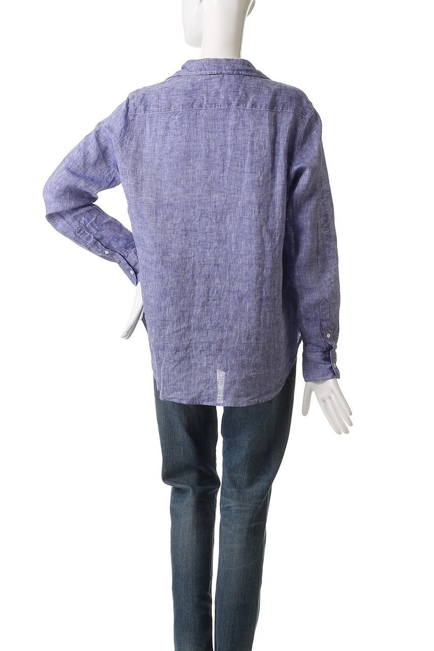 【フランク&アイリーン/Frank&Eileen】のEILEEN イタリアンリネン ブルー シャツ 人気、トレンドファッション・服の通販 founy(ファニー) 　ファッション　Fashion　レディースファッション　Fashion for Women　トップス・カットソー　Cut & Sew Tops　シャツ・ブラウス・オフィスカジュアル　Elegant Blouses & Button-Ups　スリーブ　Sleeve, Long Sleeve / Short Sleeve　トレンド　Trend, Trending Now　リネン　Linen, Linen Fabric　ロング　Long, Long-Length　エレガント 上品　Elegant　定番　Standard, Basic Item　other-4|ID: prp329100004620207 ipo3291000000035815679