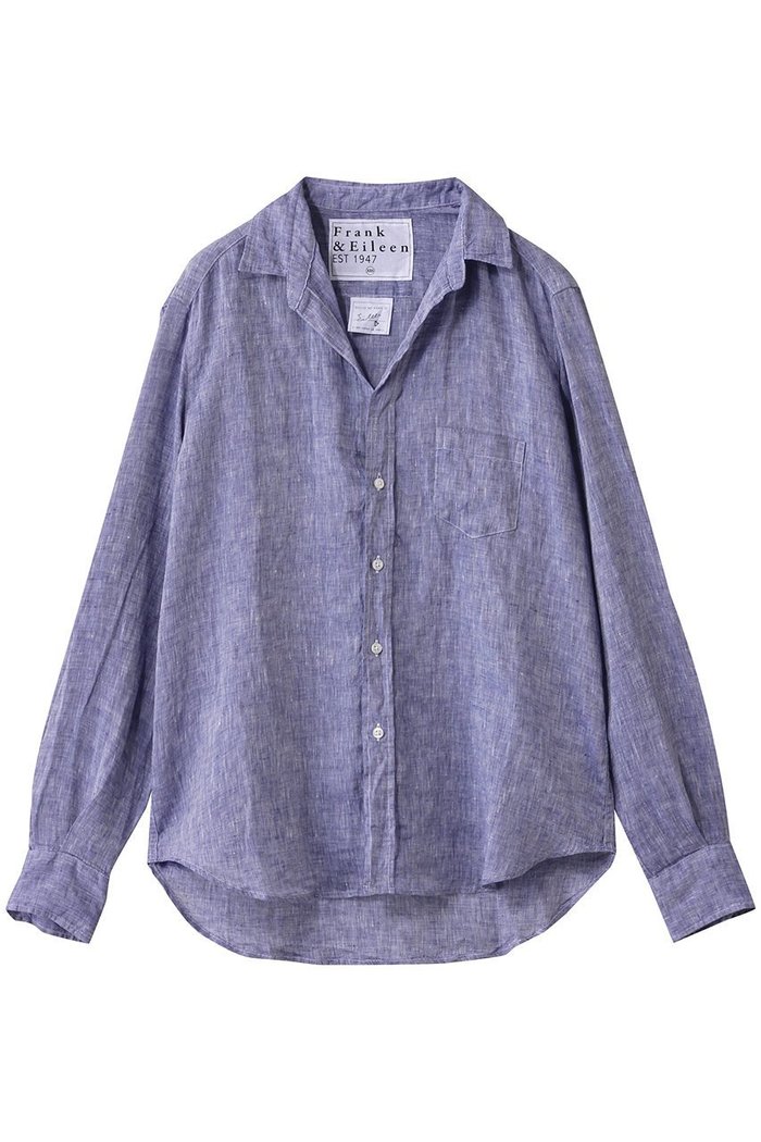 【フランク&アイリーン/Frank&Eileen】のEILEEN イタリアンリネン ブルー シャツ インテリア・キッズ・メンズ・レディースファッション・服の通販 founy(ファニー) https://founy.com/ ファッション Fashion レディースファッション Fashion for Women トップス・カットソー Cut & Sew Tops シャツ・ブラウス・オフィスカジュアル Elegant Blouses & Button-Ups スリーブ Sleeve, Long Sleeve / Short Sleeve トレンド Trend, Trending Now リネン Linen, Linen Fabric ロング Long, Long-Length エレガント 上品 Elegant 定番 Standard, Basic Item |ID: prp329100004620207 ipo3291000000036131615