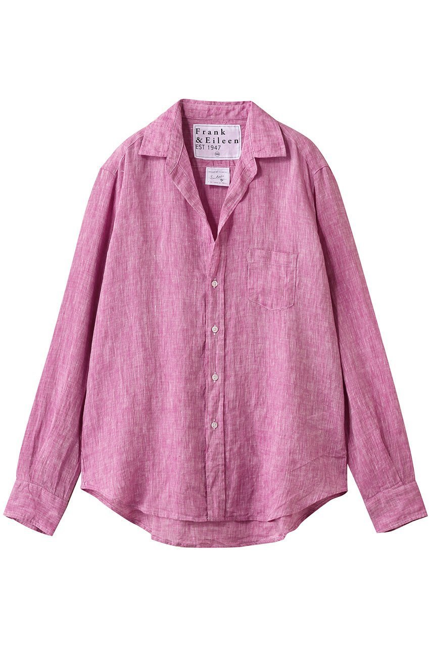 【フランク&アイリーン/Frank&Eileen】のEILEEN イタリアンリネン パープル シャツ インテリア・キッズ・メンズ・レディースファッション・服の通販 founy(ファニー) 　ファッション　Fashion　レディースファッション　Fashion for Women　トップス・カットソー　Cut & Sew Tops　シャツ・ブラウス・オフィスカジュアル　Elegant Blouses & Button-Ups　2025年　2025　2025-2026秋冬・A/W　Autumn/Winter 2025–26 AW25–26　スリーブ　Sleeve, Long Sleeve / Short Sleeve　パープル　Purple, Violet　リネン　Linen, Linen Fabric　ロング　Long, Long-Length　A/W・秋冬　Autumn/Winter　パープル|ID: prp329100004620208 ipo3291000000033138242