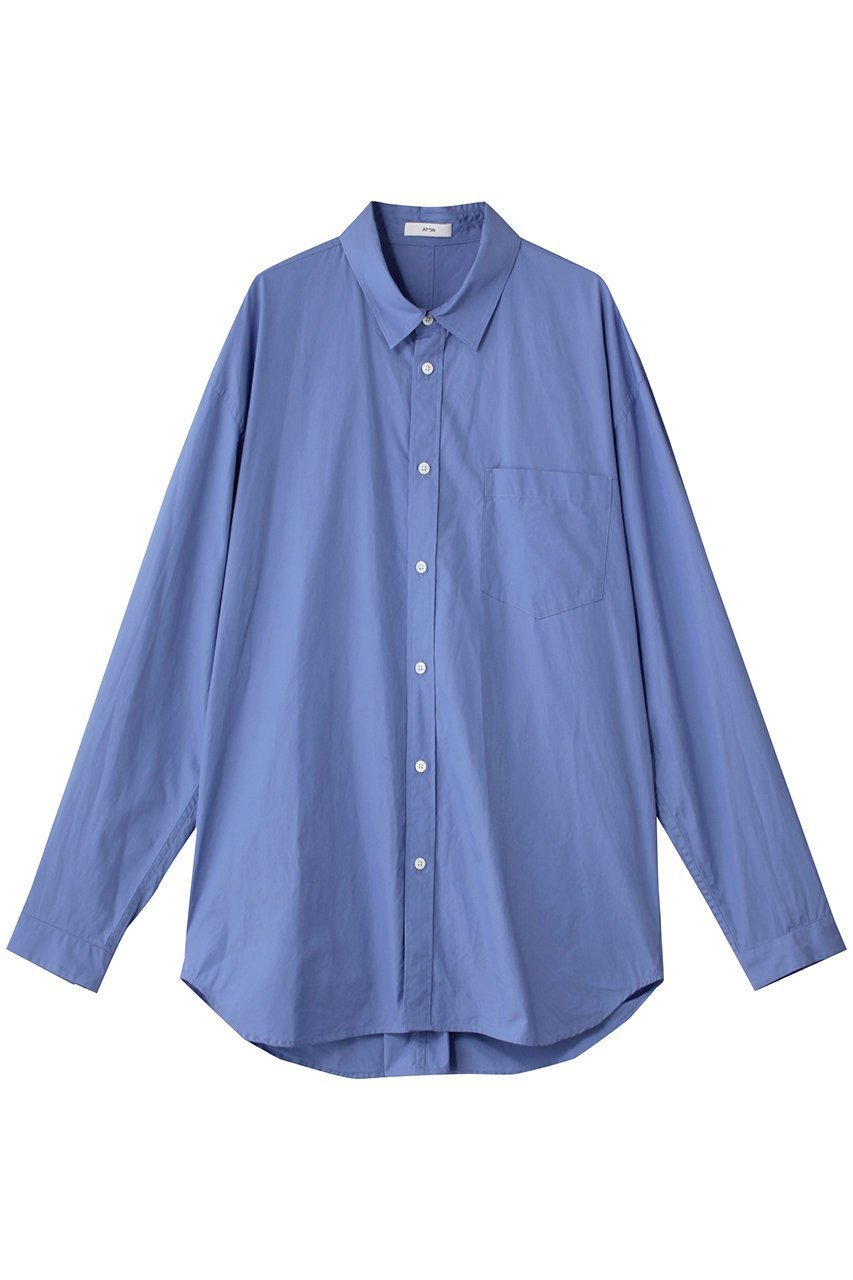 【エイトン/ATON】の【UNISEX】SUVIN ブロード ウォッシュド シャツ インテリア・キッズ・メンズ・レディースファッション・服の通販 founy(ファニー) 　ファッション　Fashion　レディースファッション　Fashion for Women　トップス・カットソー　Cut & Sew Tops　シャツ・ブラウス・オフィスカジュアル　Elegant Blouses & Button-Ups　ユニセックス　Unisex, Genderless　スリーブ　Sleeve, Long Sleeve / Short Sleeve　タンブラー　Tumbler, Travel Mug　ドレス　Dress, One-Piece　ブロード　Broadcloth, Fine Cotton　ロング　Long, Long-Length　サックス|ID: prp329100004620215 ipo3291000000033230660