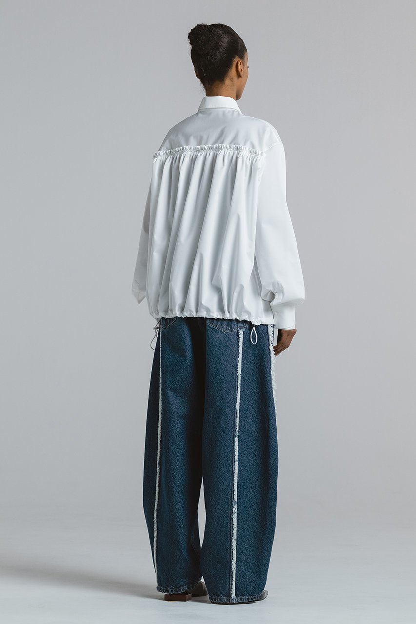 【チノ/CINOH】のSUPIMA コットン バック ギャザー シャツ 人気、トレンドファッション・服の通販 founy(ファニー) 　ファッション　Fashion　レディースファッション　Fashion for Women　トップス・カットソー　Cut & Sew Tops　シャツ・ブラウス・オフィスカジュアル　Elegant Blouses & Button-Ups　バッグ　Bags　2025年　2025　2025-2026秋冬・A/W　Autumn/Winter 2025–26 AW25–26　カフス　Cuff Design　ギャザー　Gathered, Ruffled　シンプル　Simple, Minimal　スリーブ　Sleeve, Long Sleeve / Short Sleeve　スーピマ　Supima, Premium Cotton　フォルム　Silhouette, Form　フロント　Front, Front Design　ブラウジング　Blouson Silhouette, Cinched Waist　ロング　Long, Long-Length　A/W・秋冬　Autumn/Winter　other-7|ID: prp329100004620216 ipo3291000000033138304