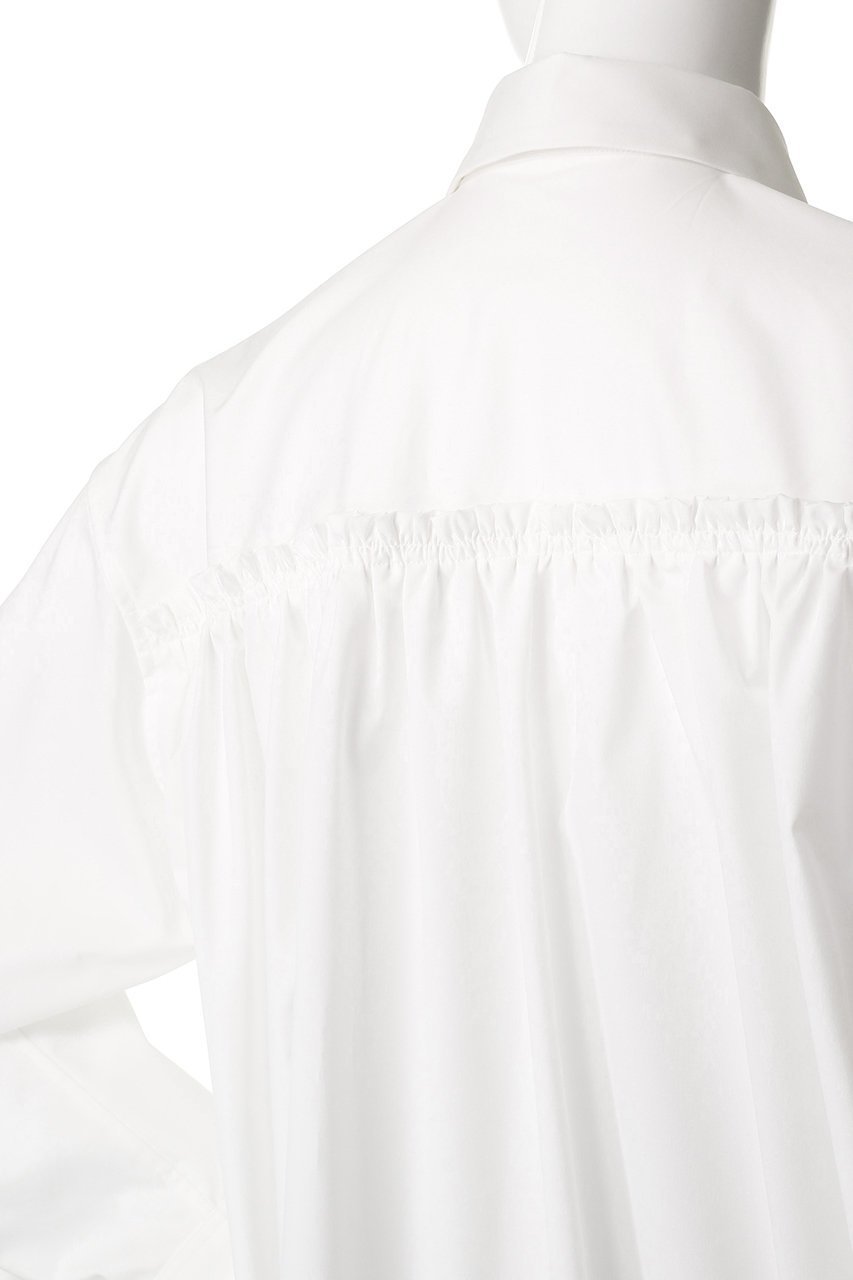 【チノ/CINOH】のSUPIMA コットン バック ギャザー シャツ 人気、トレンドファッション・服の通販 founy(ファニー) 　ファッション　Fashion　レディースファッション　Fashion for Women　トップス・カットソー　Cut & Sew Tops　シャツ・ブラウス・オフィスカジュアル　Elegant Blouses & Button-Ups　バッグ　Bags　カフス　Cuff Design　ギャザー　Gathered, Ruffled　シンプル　Simple, Minimal　スリーブ　Sleeve, Long Sleeve / Short Sleeve　スーピマ　Supima, Premium Cotton　フォルム　Silhouette, Form　フロント　Front, Front Design　ブラウジング　Blouson Silhouette, Cinched Waist　ロング　Long, Long-Length　other-5|ID: prp329100004620216 ipo3291000000035560822