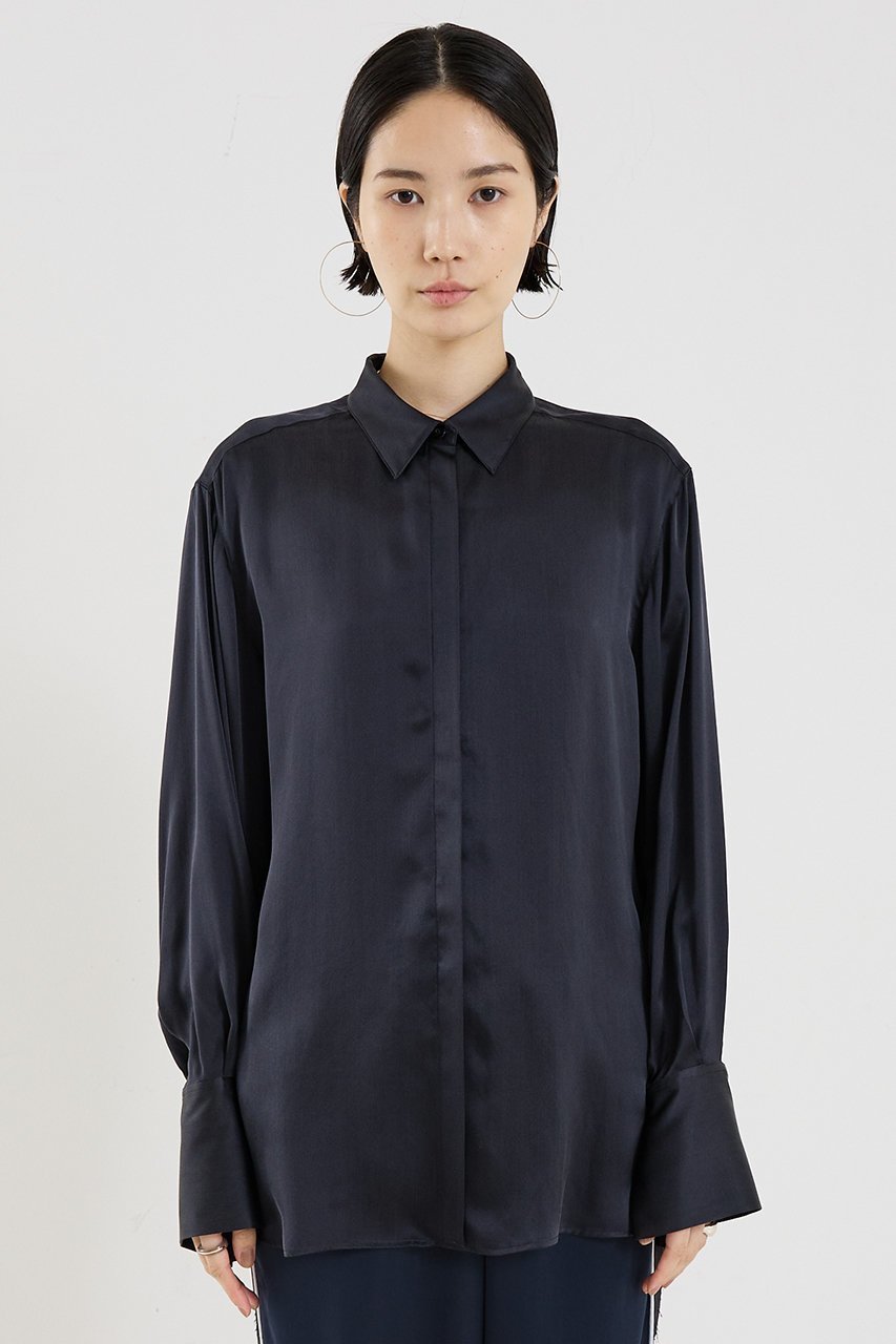 【ザ ストア バイ シー/THE STORE by C】の【COCUCA】ウォッシャブルシルクシャツ 人気、トレンドファッション・服の通販 founy(ファニー) 　ファッション　Fashion　レディースファッション　Fashion for Women　トップス・カットソー　Cut & Sew Tops　シャツ・ブラウス・オフィスカジュアル　Elegant Blouses & Button-Ups　2025年　2025　2025-2026秋冬・A/W　Autumn/Winter 2025–26 AW25–26　おすすめ　Recommended / Our Picks　なめらか　Smooth, Silky Texture　エレガント 上品　Elegant　オケージョン　Occasion Wear　サテン　Satin, Glossy Fabric　シルク　Silk, 100% Silk　シンプル　Simple, Minimal　ジュエリー　Jewelry, Accessories　スリーブ　Sleeve, Long Sleeve / Short Sleeve　セットアップ　Set-Up, Coordinated Outfit　ドレープ　Drape, Draping Fabric　パウダー　Powder, Soft Tone　ロング　Long, Long-Length　別注　Limited Edition, Custom Order　A/W・秋冬　Autumn/Winter　other-5|ID: prp329100004620222 ipo3291000000033138340