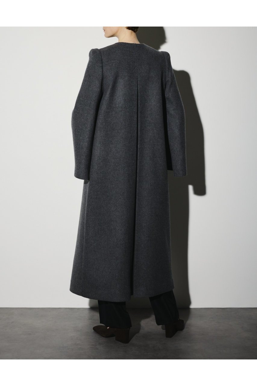 【リムアーク/RIM.ARK】の【7/25 12:00販売開始】Collarless mode long CT/コート 人気、トレンドファッション・服の通販 founy(ファニー) 　ファッション　Fashion　レディースファッション　Fashion for Women　アウター　Coat / Outerwear Collection　コート・ロングコート・ピーコート　Long Coats, Peacoats & More　エレガント 上品　Elegant　オケージョン　Occasion Wear　ショルダー　Shoulder, Shoulder Strap　ダブル　Double, Double-Breasted　フォーマル　Formal, Dressy　メルトン　Melton, Heavy Wool　ロング　Long, Long-Length　ビジネス 仕事 通勤　Business / Work / Commuting　新作・新入荷　New Arrivals / New In　other-3|ID: prp329100004620225 ipo3291000000033138370