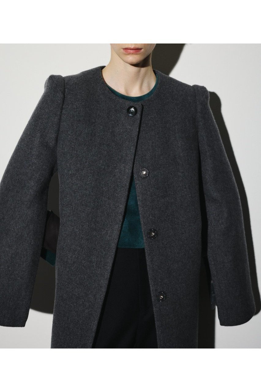 【リムアーク/RIM.ARK】の【7/25 12:00販売開始】Collarless mode long CT/コート 人気、トレンドファッション・服の通販 founy(ファニー) 　ファッション　Fashion　レディースファッション　Fashion for Women　アウター　Coat / Outerwear Collection　コート・ロングコート・ピーコート　Long Coats, Peacoats & More　エレガント 上品　Elegant　オケージョン　Occasion Wear　ショルダー　Shoulder, Shoulder Strap　ダブル　Double, Double-Breasted　フォーマル　Formal, Dressy　メルトン　Melton, Heavy Wool　ロング　Long, Long-Length　ビジネス 仕事 通勤　Business / Work / Commuting　新作・新入荷　New Arrivals / New In　other-6|ID: prp329100004620225 ipo3291000000033138373