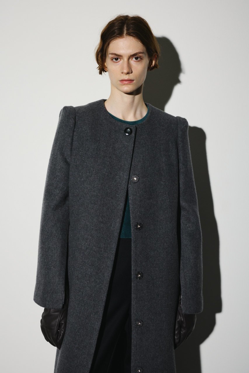 【リムアーク/RIM.ARK】のCollarless mode long CT/コート 人気、トレンドファッション・服の通販 founy(ファニー) 　ファッション　Fashion　レディースファッション　Fashion for Women　アウター　Coat / Outerwear Collection　コート・ロングコート・ピーコート　Long Coats, Peacoats & More　エレガント 上品　Elegant　オケージョン　Occasion Wear　ショルダー　Shoulder, Shoulder Strap　ダブル　Double, Double-Breasted　フォーマル　Formal, Dressy　メルトン　Melton, Heavy Wool　ロング　Long, Long-Length　ビジネス 仕事 通勤　Business / Work / Commuting　other-2|ID: prp329100004620225 ipo3291000000033661822