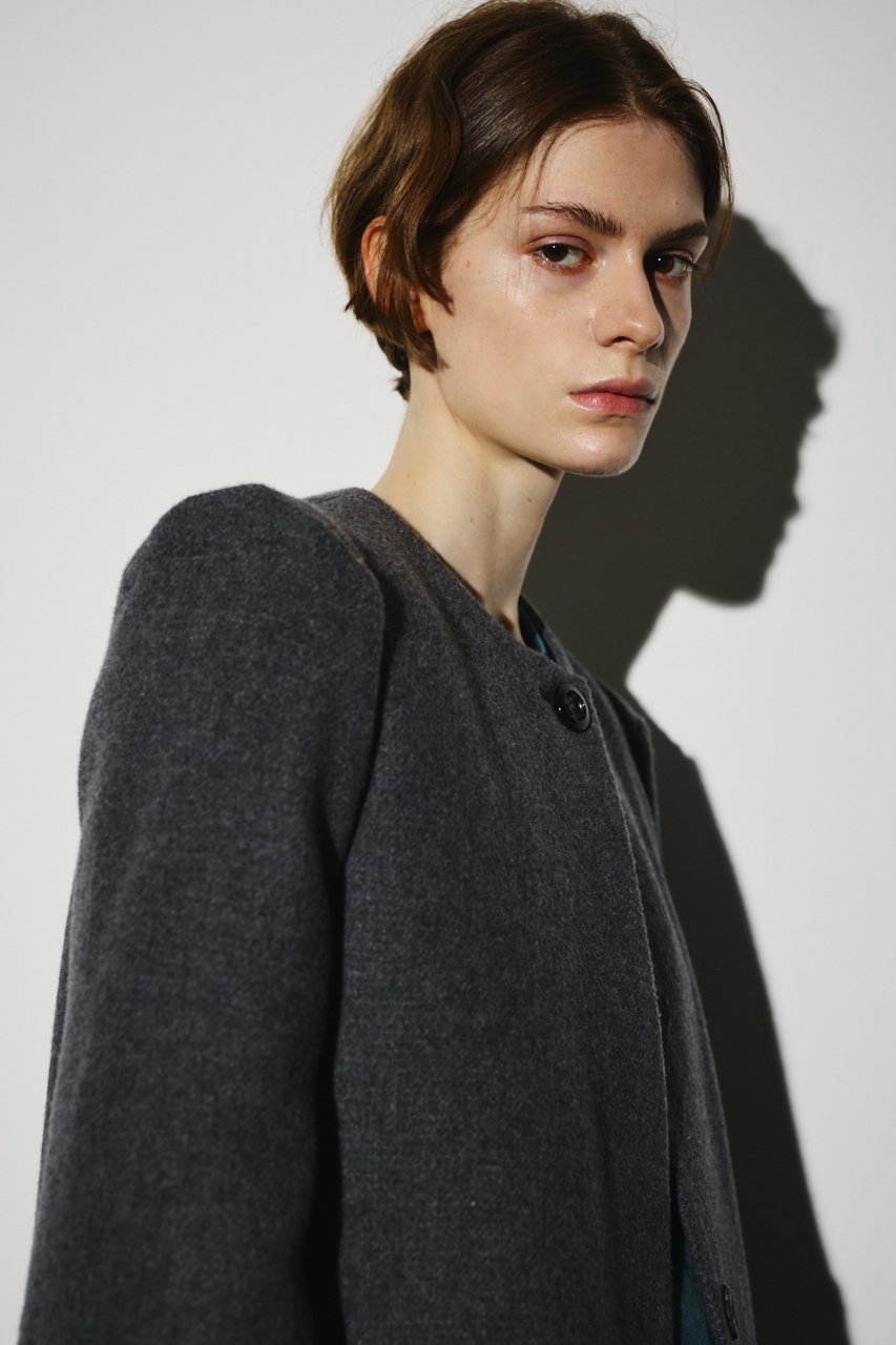 【リムアーク/RIM.ARK】のCollarless mode long CT/コート 人気、トレンドファッション・服の通販 founy(ファニー) 　ファッション　Fashion　レディースファッション　Fashion for Women　アウター　Coat / Outerwear Collection　コート・ロングコート・ピーコート　Long Coats, Peacoats & More　エレガント 上品　Elegant　オケージョン　Occasion Wear　ショルダー　Shoulder, Shoulder Strap　ダブル　Double, Double-Breasted　フォーマル　Formal, Dressy　メルトン　Melton, Heavy Wool　ロング　Long, Long-Length　ビジネス 仕事 通勤　Business / Work / Commuting　other-4|ID: prp329100004620225 ipo3291000000033661824