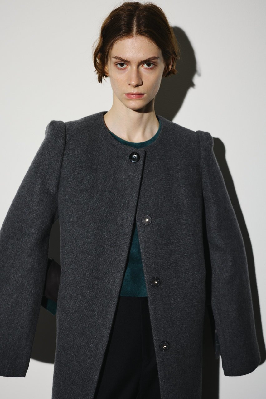 【リムアーク/RIM.ARK】のCollarless mode long CT/コート 人気、トレンドファッション・服の通販 founy(ファニー) 　ファッション　Fashion　レディースファッション　Fashion for Women　アウター　Coat / Outerwear Collection　コート・ロングコート・ピーコート　Long Coats, Peacoats & More　エレガント 上品　Elegant　オケージョン　Occasion Wear　ショルダー　Shoulder, Shoulder Strap　ダブル　Double, Double-Breasted　フォーマル　Formal, Dressy　メルトン　Melton, Heavy Wool　ロング　Long, Long-Length　ビジネス 仕事 通勤　Business / Work / Commuting　other-6|ID: prp329100004620225 ipo3291000000033661826