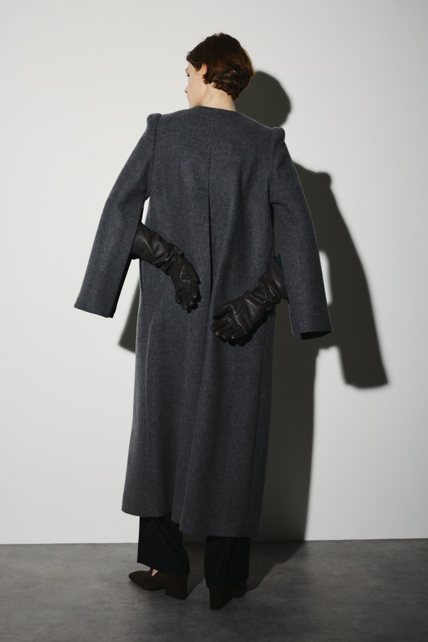 【リムアーク/RIM.ARK】のCollarless mode long CT/コート 人気、トレンドファッション・服の通販 founy(ファニー)  ファッション Fashion レディースファッション Fashion for Women アウター Coat / Outerwear Collection コート・ロングコート・ピーコート Long Coats, Peacoats & More エレガント 上品 Elegant オケージョン Occasion Wear ショルダー Shoulder, Shoulder Strap ダブル Double, Double-Breasted フォーマル Formal, Dressy メルトン Melton, Heavy Wool ロング Long, Long-Length ビジネス 仕事 通勤 Business / Work / Commuting other-5|ID: prp329100004620225 ipo3291000000034229834