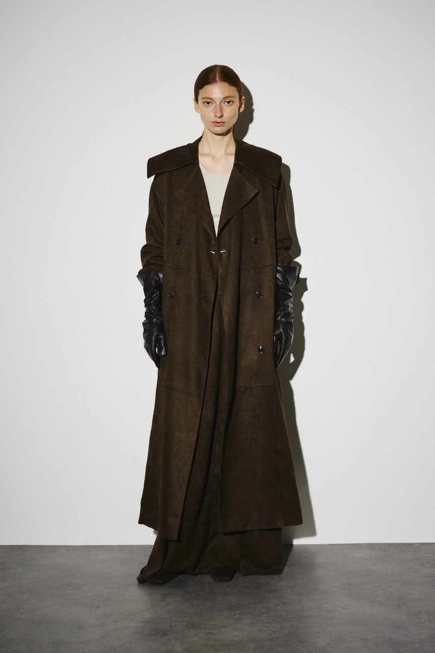 【リムアーク/RIM.ARK】のF/Suede over maxi CT/コート インテリア・キッズ・メンズ・レディースファッション・服の通販 founy(ファニー) 　ファッション　Fashion　レディースファッション　Fashion for Women　アウター　Coat / Outerwear Collection　コート・ロングコート・ピーコート　Long Coats, Peacoats & More　エレガント 上品　Elegant　マキシ　Maxi, Full Length　ロング　Long, Long-Length　カーキ|ID: prp329100004620228 ipo3291000000033661844