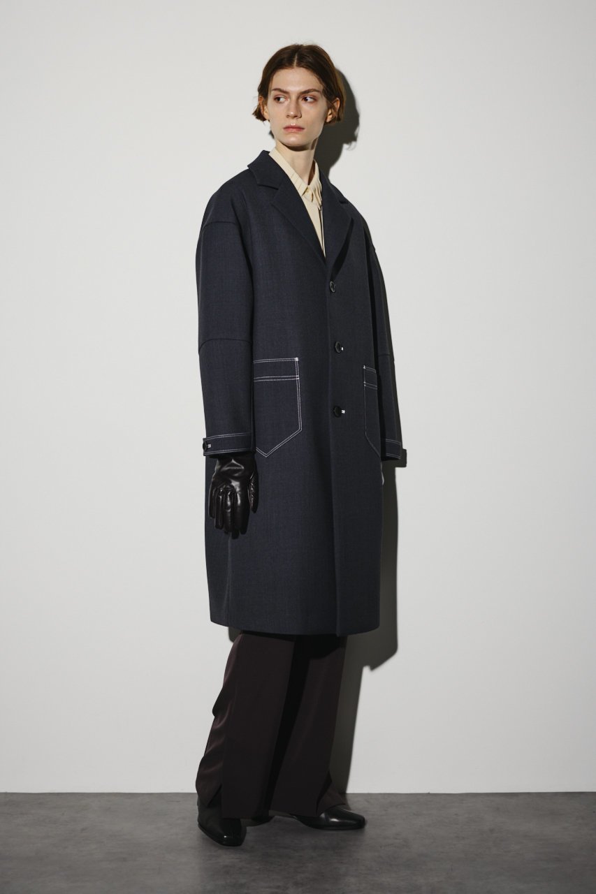 【リムアーク/RIM.ARK】のGabardine bonding stitch CT/コート インテリア・キッズ・メンズ・レディースファッション・服の通販 founy(ファニー) 　ファッション　Fashion　レディースファッション　Fashion for Women　アウター　Coat / Outerwear Collection　コート・ロングコート・ピーコート　Long Coats, Peacoats & More　ジャケット　Jacket, Outerwear　フォルム　Silhouette, Form　ボンディング　Bonding, Bonded Fabric　ミドル　Middle Length, Mid Height　モダン　Modern, Contemporary　ロング　Long, Long-Length　グレー|ID: prp329100004620231 ipo3291000000035403383