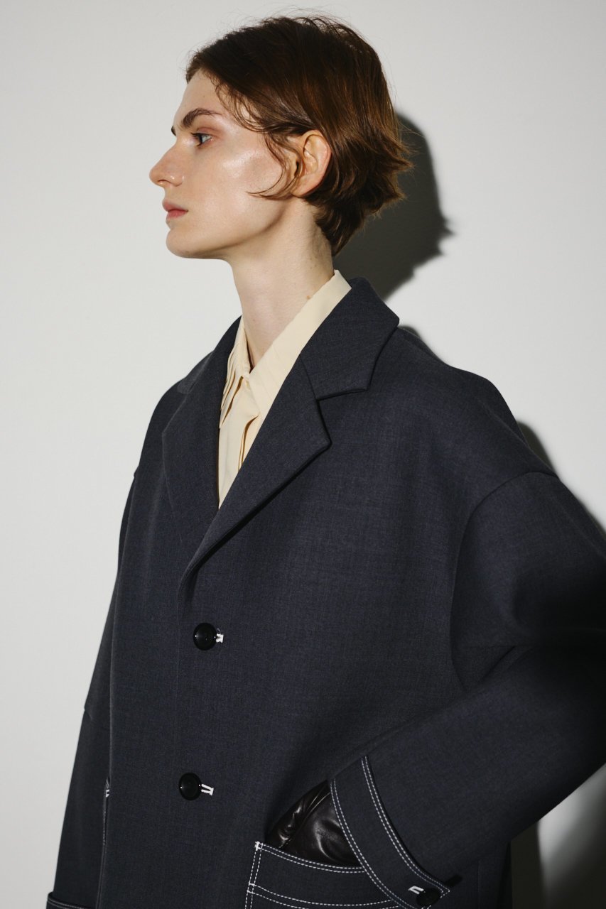 【リムアーク/RIM.ARK】のGabardine bonding stitch CT/コート 人気、トレンドファッション・服の通販 founy(ファニー) 　ファッション　Fashion　レディースファッション　Fashion for Women　アウター　Coat / Outerwear Collection　コート・ロングコート・ピーコート　Long Coats, Peacoats & More　ジャケット　Jacket, Outerwear　フォルム　Silhouette, Form　ボンディング　Bonding, Bonded Fabric　ミドル　Middle Length, Mid Height　モダン　Modern, Contemporary　ロング　Long, Long-Length　other-6|ID: prp329100004620231 ipo3291000000035403388