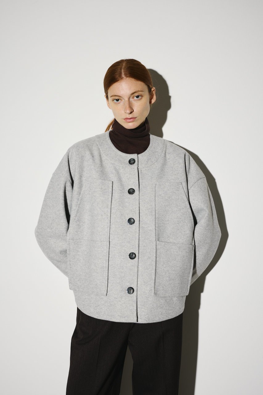 【リムアーク/RIM.ARK】のWoollet blouson/ブルゾン インテリア・キッズ・メンズ・レディースファッション・服の通販 founy(ファニー) 　ファッション　Fashion　レディースファッション　Fashion for Women　アウター　Coat / Outerwear Collection　レディースジャケット・軽アウター　Jackets　ブルゾンジャケット・スポーティアウター　Blouson Jackets　ジャケット　Jacket, Outerwear　バランス　Balance, Style Balance　パターン　Pattern, Design Print　ブルゾン　Blouson, Bomber Jacket　ロング　Long, Long-Length　ライトグレー|ID: prp329100004620233 ipo3291000000033662012