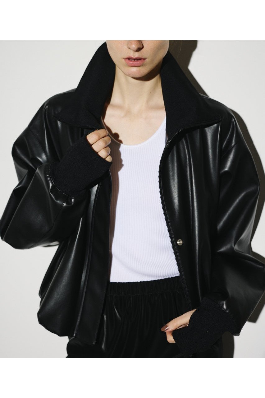 【リムアーク/RIM.ARK】の【7/25 12:00販売開始】Synthetic leather short JK/ジャケット 人気、トレンドファッション・服の通販 founy(ファニー) 　ファッション　Fashion　レディースファッション　Fashion for Women　アウター　Coat / Outerwear Collection　レディースジャケット・軽アウター　Jackets　おすすめ　Recommended / Our Picks　コンパクト　Compact, Small Size　ジャケット　Jacket, Outerwear　ドッキング　Docking, Mixed Material　バランス　Balance, Style Balance　バルーン　Balloon, Balloon Silhouette　フェイクレザー　Faux Leather, PU Leather　フォルム　Silhouette, Form　マニッシュ　Mannish, Boyish　新作・新入荷　New Arrivals / New In　other-7|ID: prp329100004620239 ipo3291000000033138503