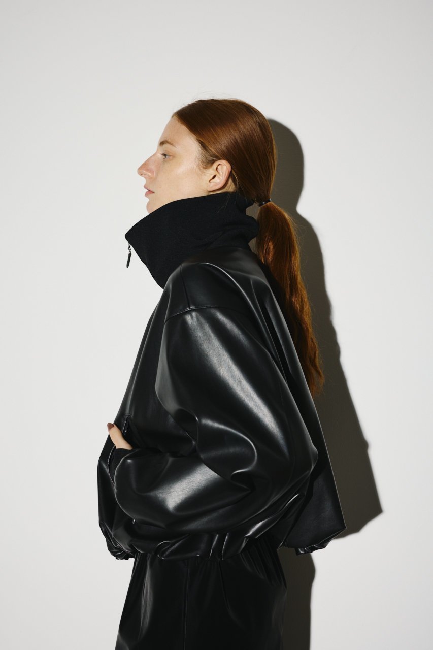 【リムアーク/RIM.ARK】のSynthetic leather short JK/ジャケット 人気、トレンドファッション・服の通販 founy(ファニー) 　ファッション　Fashion　レディースファッション　Fashion for Women　アウター　Coat / Outerwear Collection　レディースジャケット・軽アウター　Jackets　おすすめ　Recommended / Our Picks　コンパクト　Compact, Small Size　ジャケット　Jacket, Outerwear　ドッキング　Docking, Mixed Material　バランス　Balance, Style Balance　バルーン　Balloon, Balloon Silhouette　フェイクレザー　Faux Leather, PU Leather　フォルム　Silhouette, Form　マニッシュ　Mannish, Boyish　other-5|ID: prp329100004620239 ipo3291000000033662055